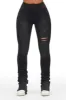 Malika Black Distressed Super Stacked Jean sold by Rockstar Original