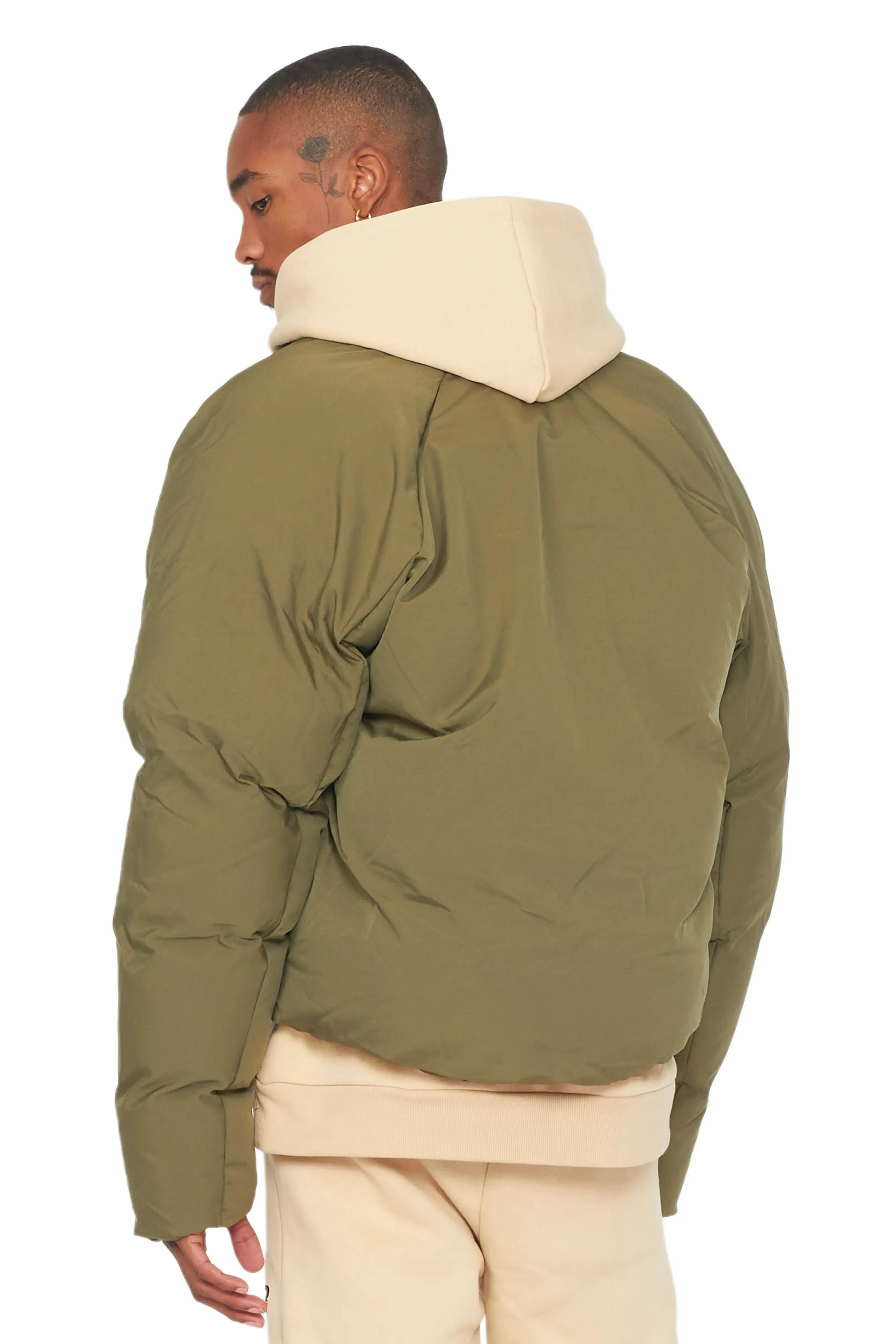 Damien Olive Puffer Jacket sold by Rockstar Original product image thumbnail 5