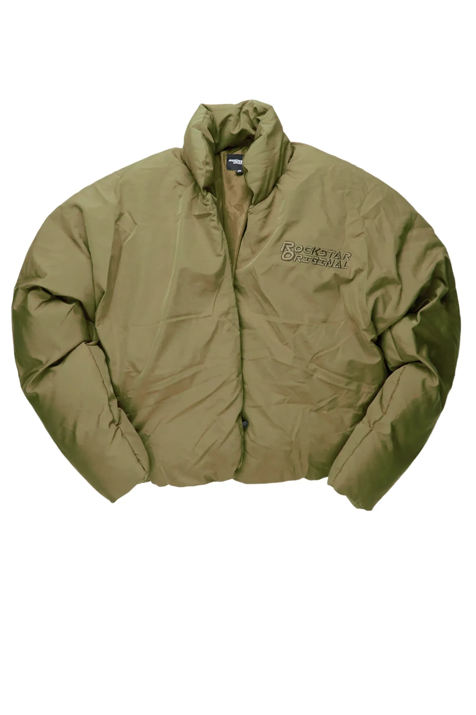 Damien Olive Puffer Jacket sold by Rockstar Original product image thumbnail 2