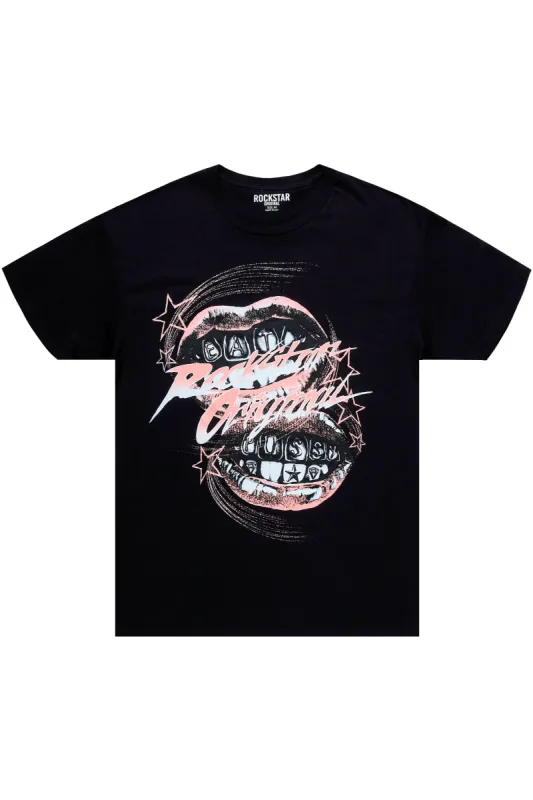 Malique Black Oversized T-Shirt sold by Rockstar Original