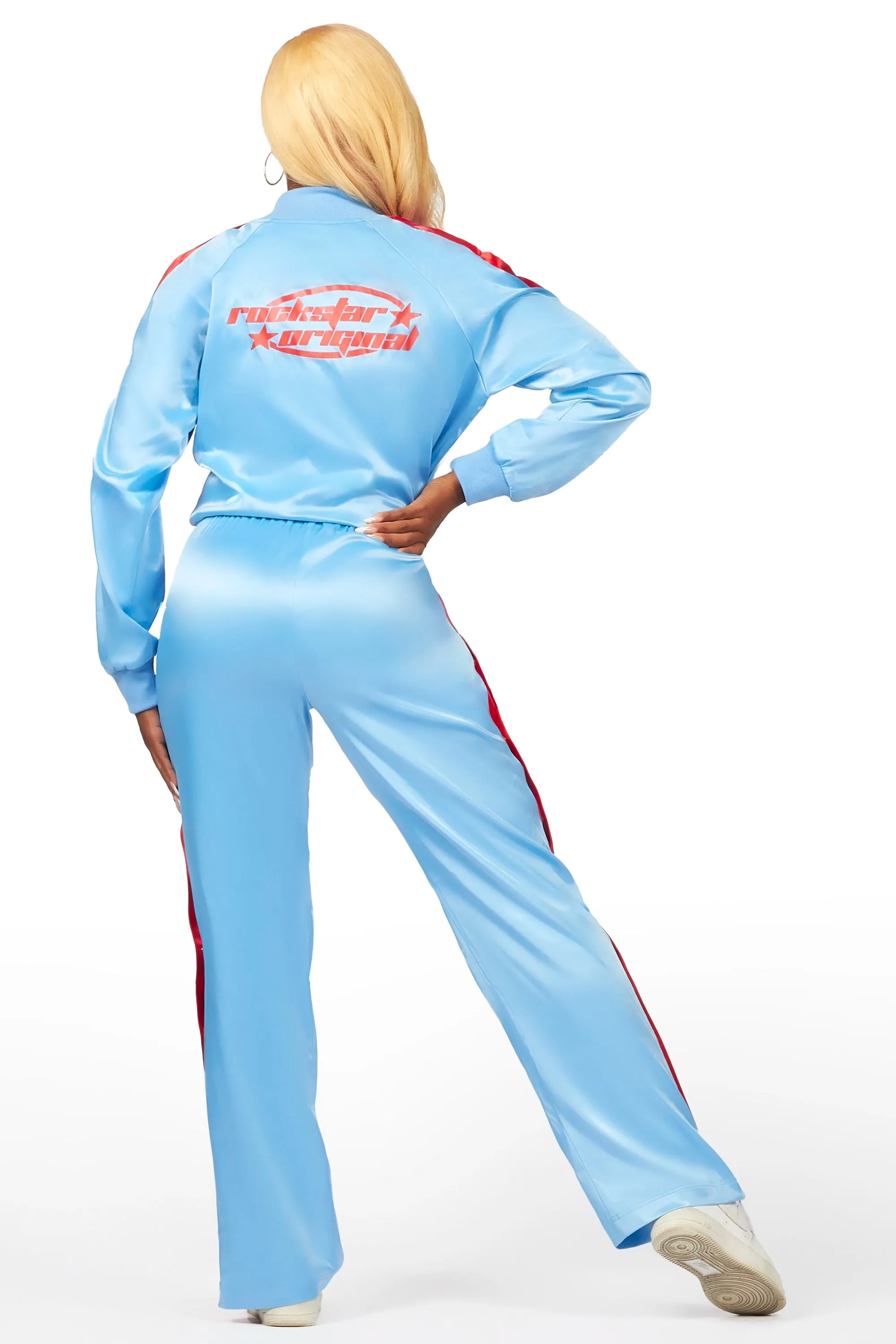 Natasha Blue/Red Satin Trackset sold by Rockstar Original product image thumbnail 5