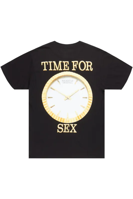 Realex Black Graphic T-Shirt sold by Rockstar Original