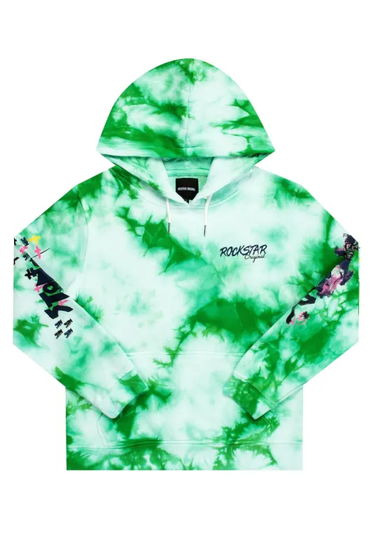 Zayden Tie Dye Hoodie- Green sold by Rockstar Original