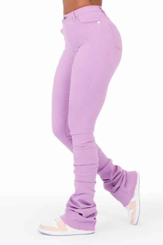 Khadeeja Lavender Super Stacked Jean sold by Rockstar Original