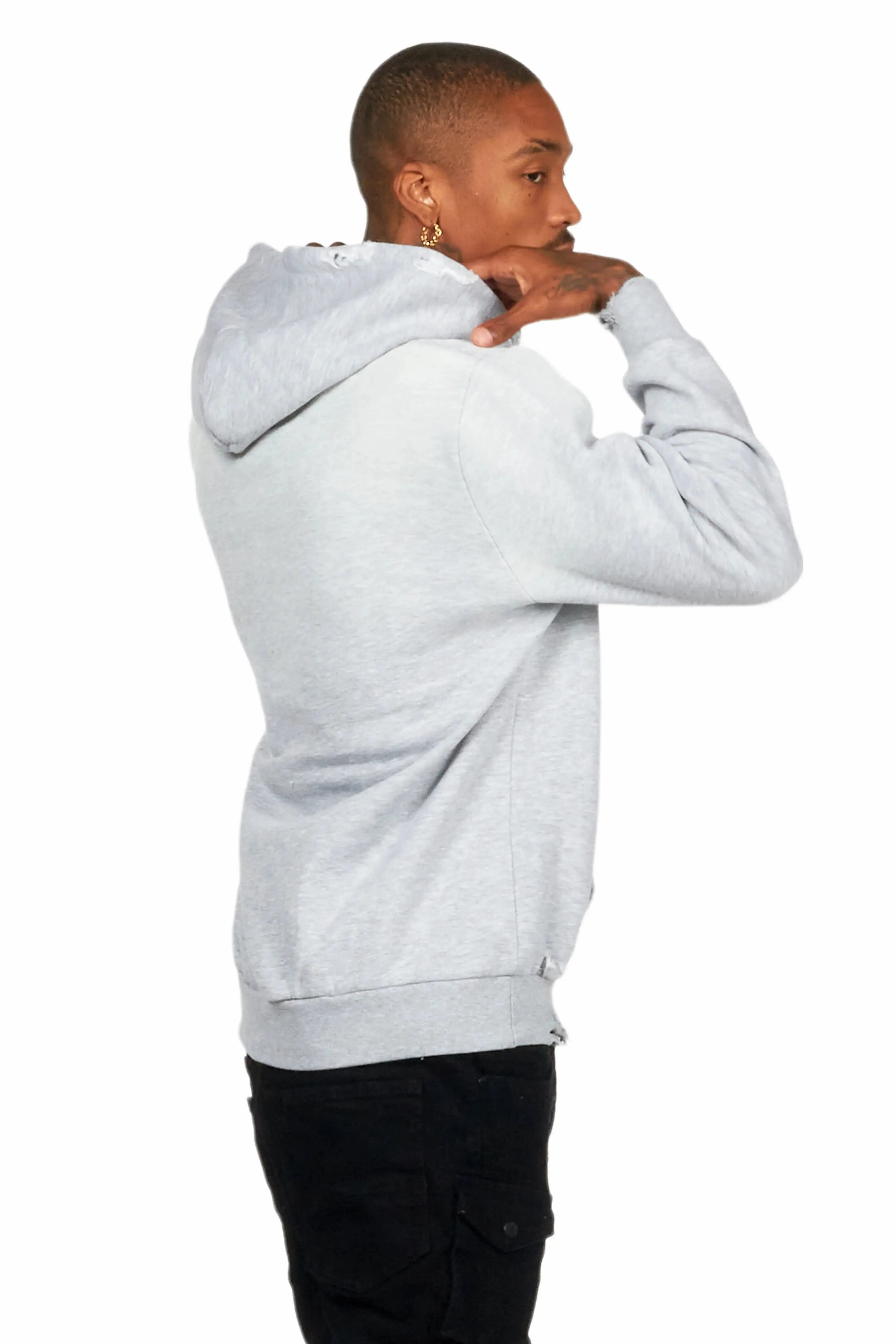 Chloe Heather Grey Graphic Hoodie sold by Rockstar Original product image thumbnail 4