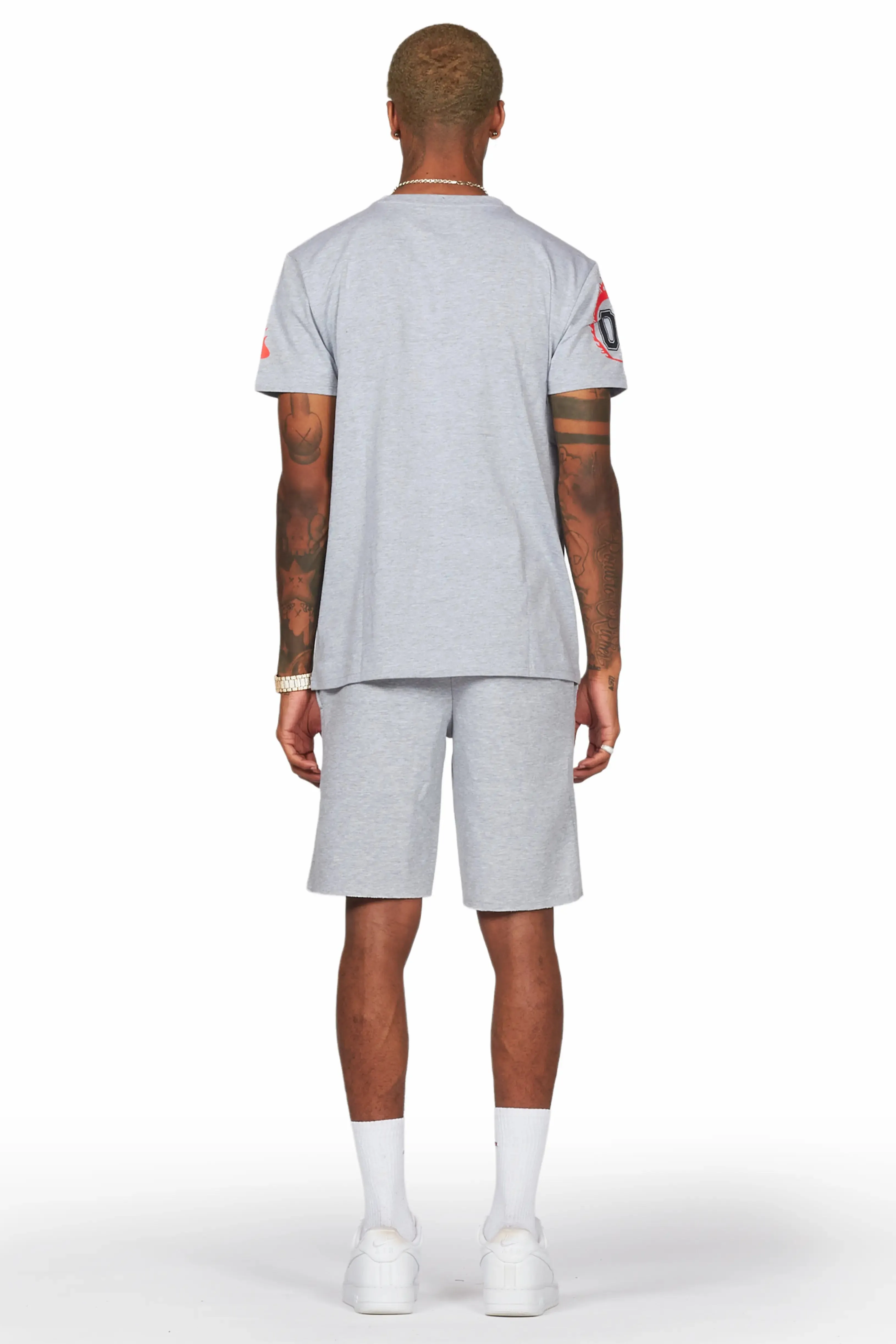 Basile Grey T-Shirt Short Set sold by Rockstar Original product image thumbnail 4