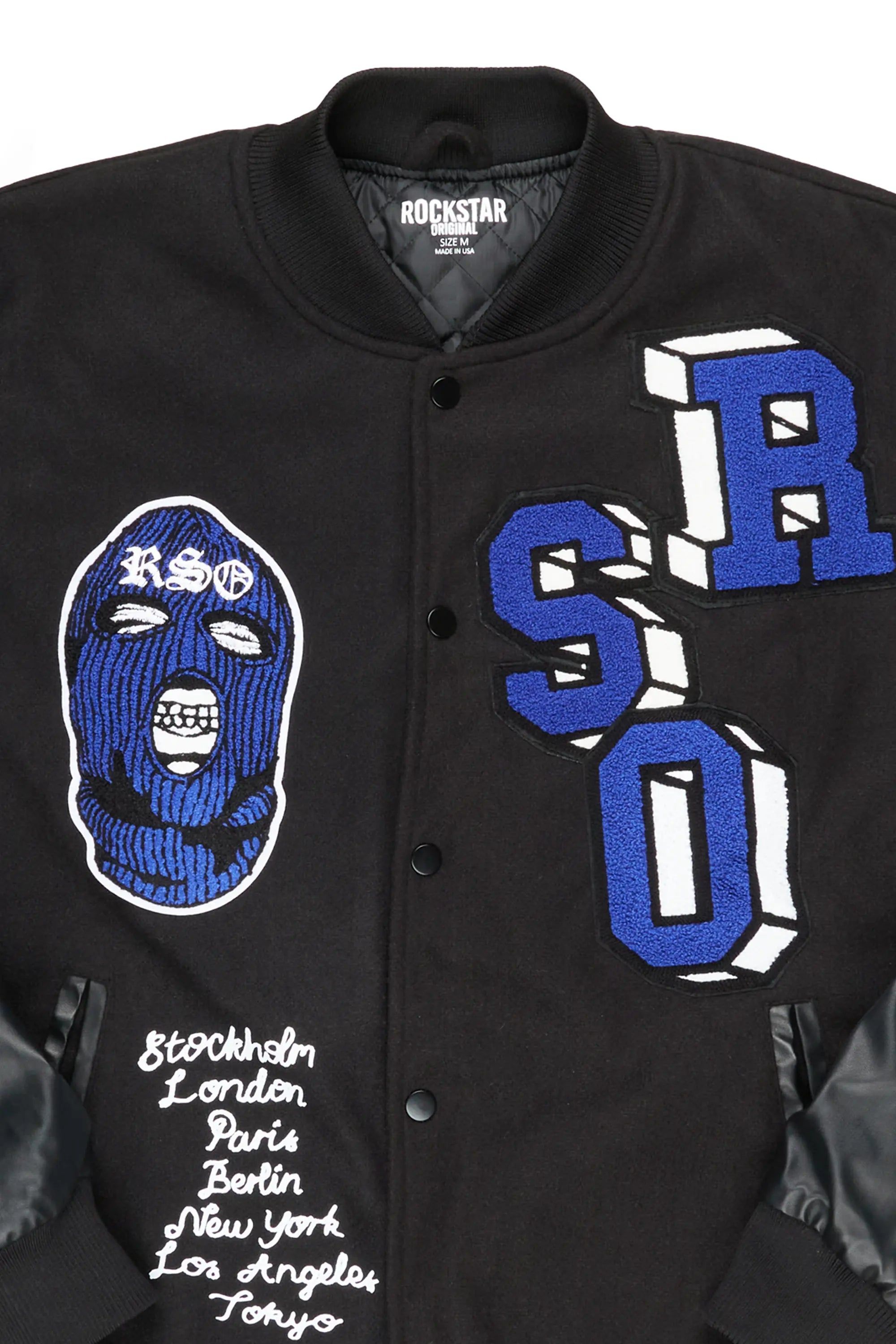 Priya Black Varsity Jacket sold by Rockstar Original product image thumbnail 5