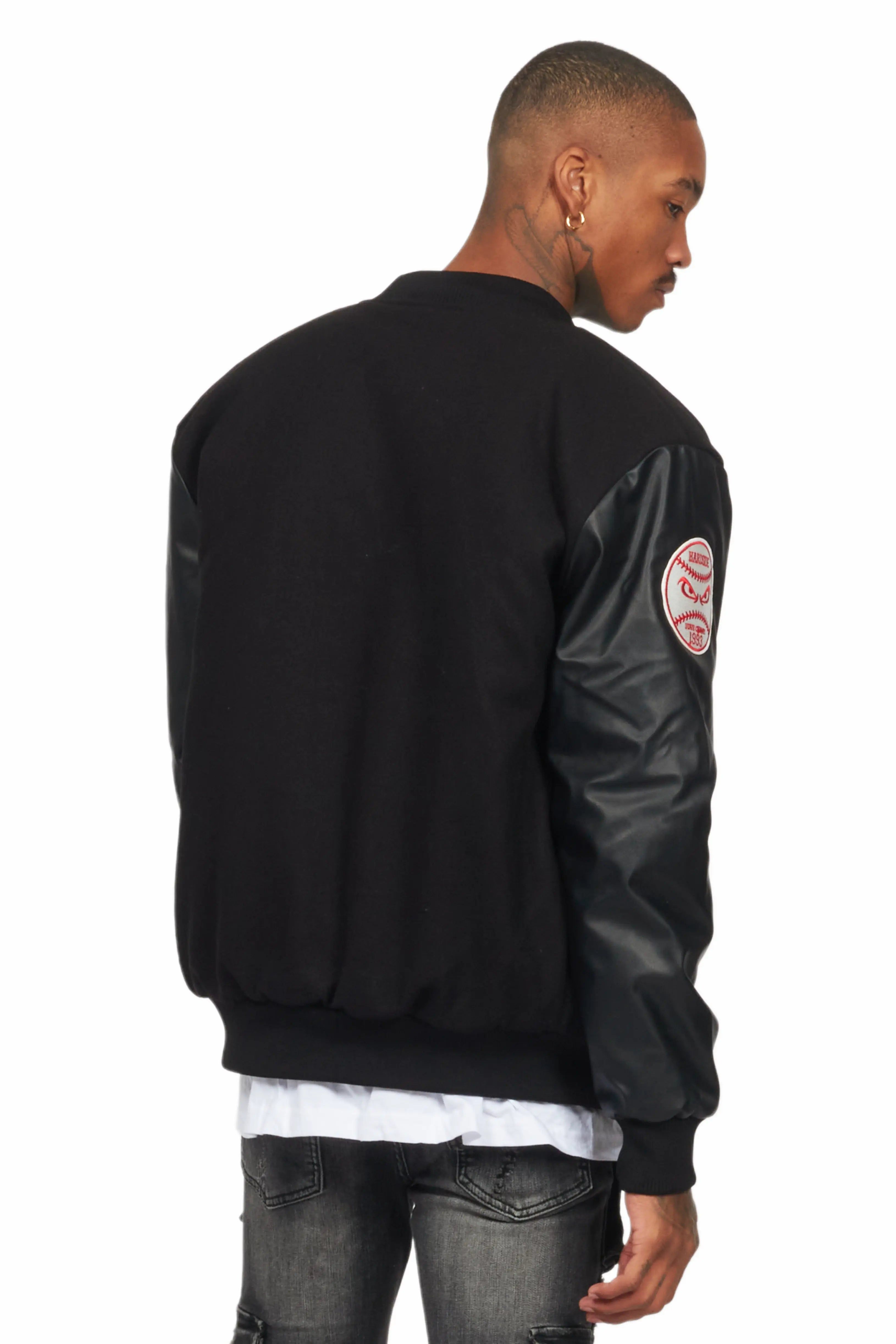 Priya Black Varsity Jacket sold by Rockstar Original product image thumbnail 4