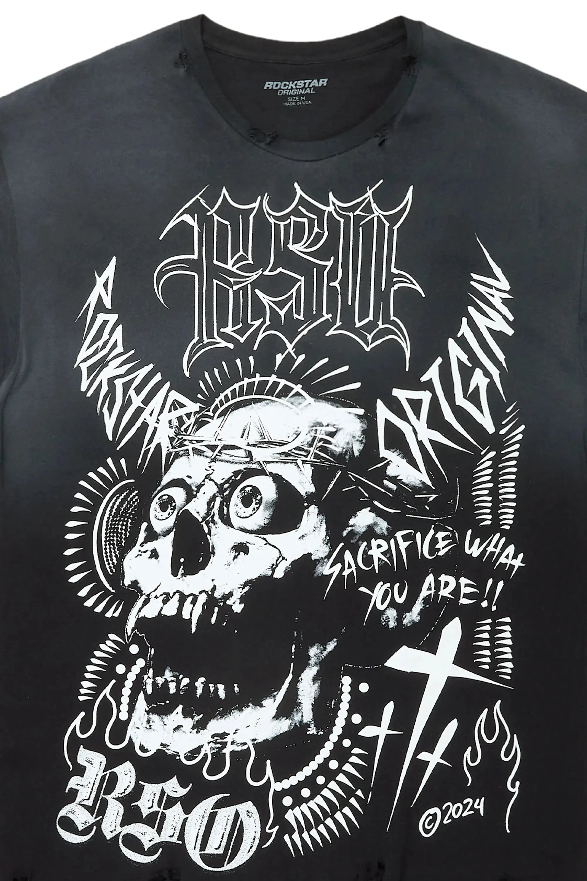 Fein Black Oversized Graphic T-Shirt sold by Rockstar Original product image thumbnail 5