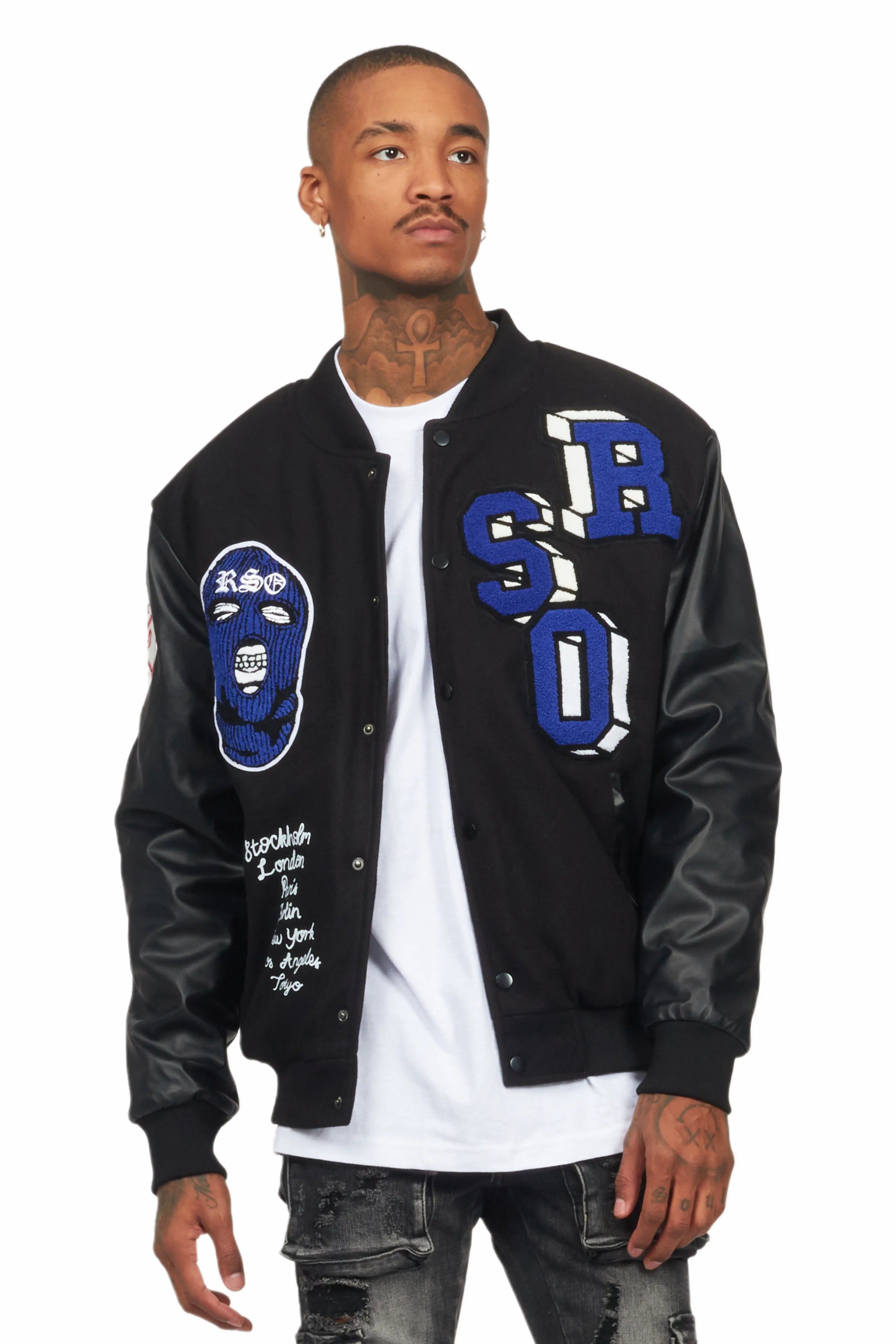 Priya Black Varsity Jacket sold by Rockstar Original