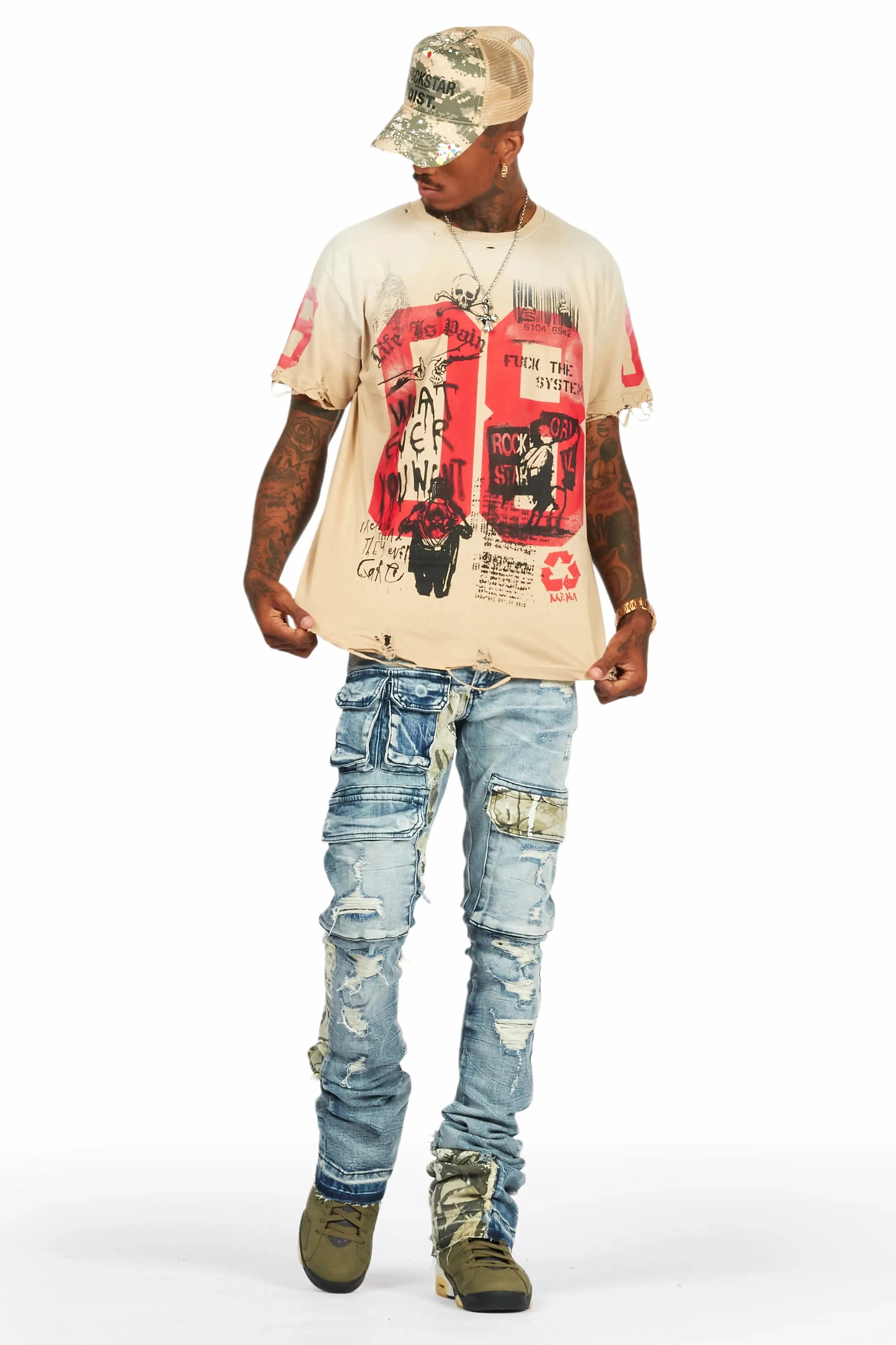 Zeta Blue Super Stacked Flare Jean sold by Rockstar Original product image thumbnail 5