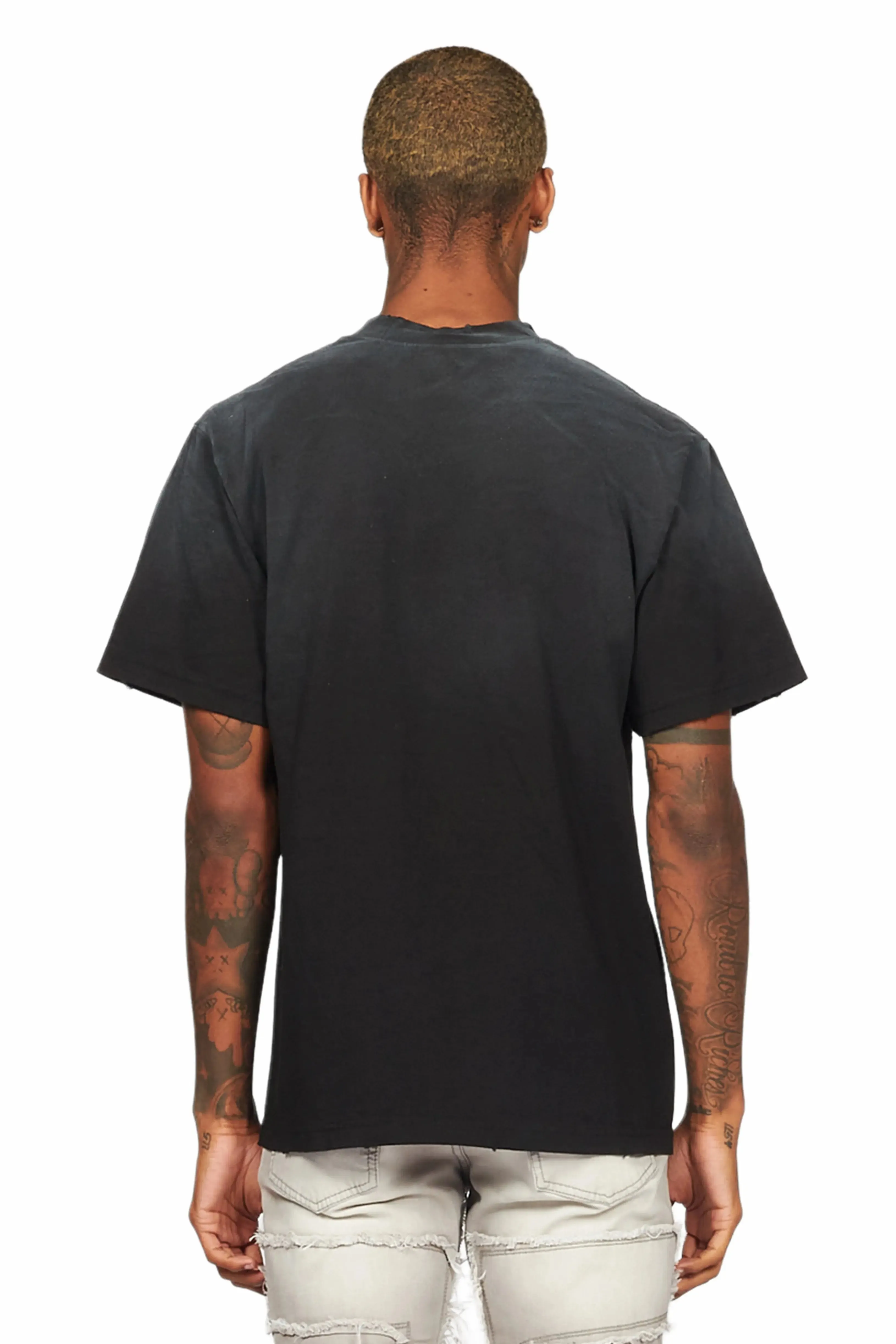 Griff Black Graphic Oversized T-Shirt sold by Rockstar Original product image thumbnail 4