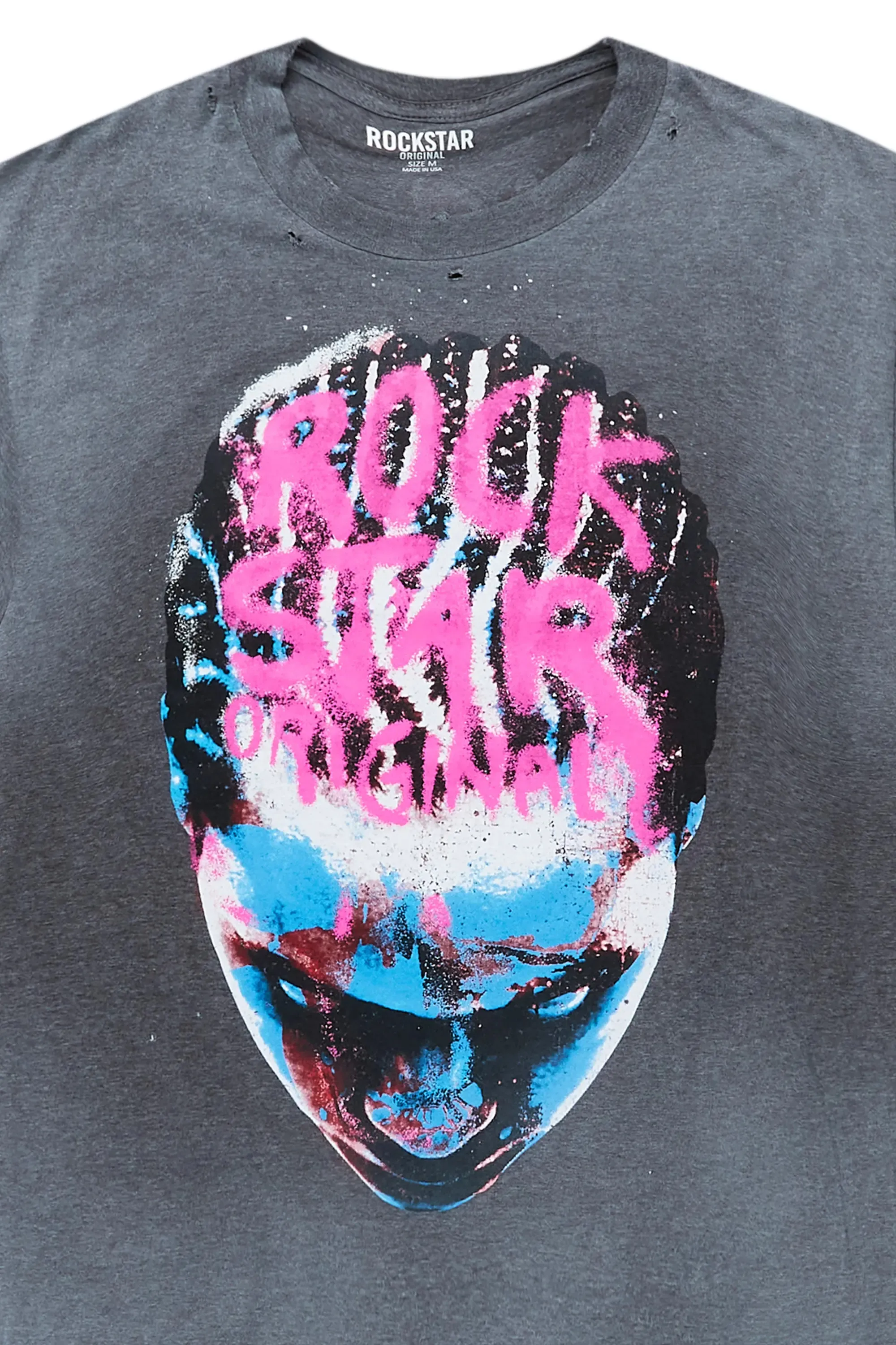 Rafe Heather Charcoal Graphic T-Shirt sold by Rockstar Original product image thumbnail 3