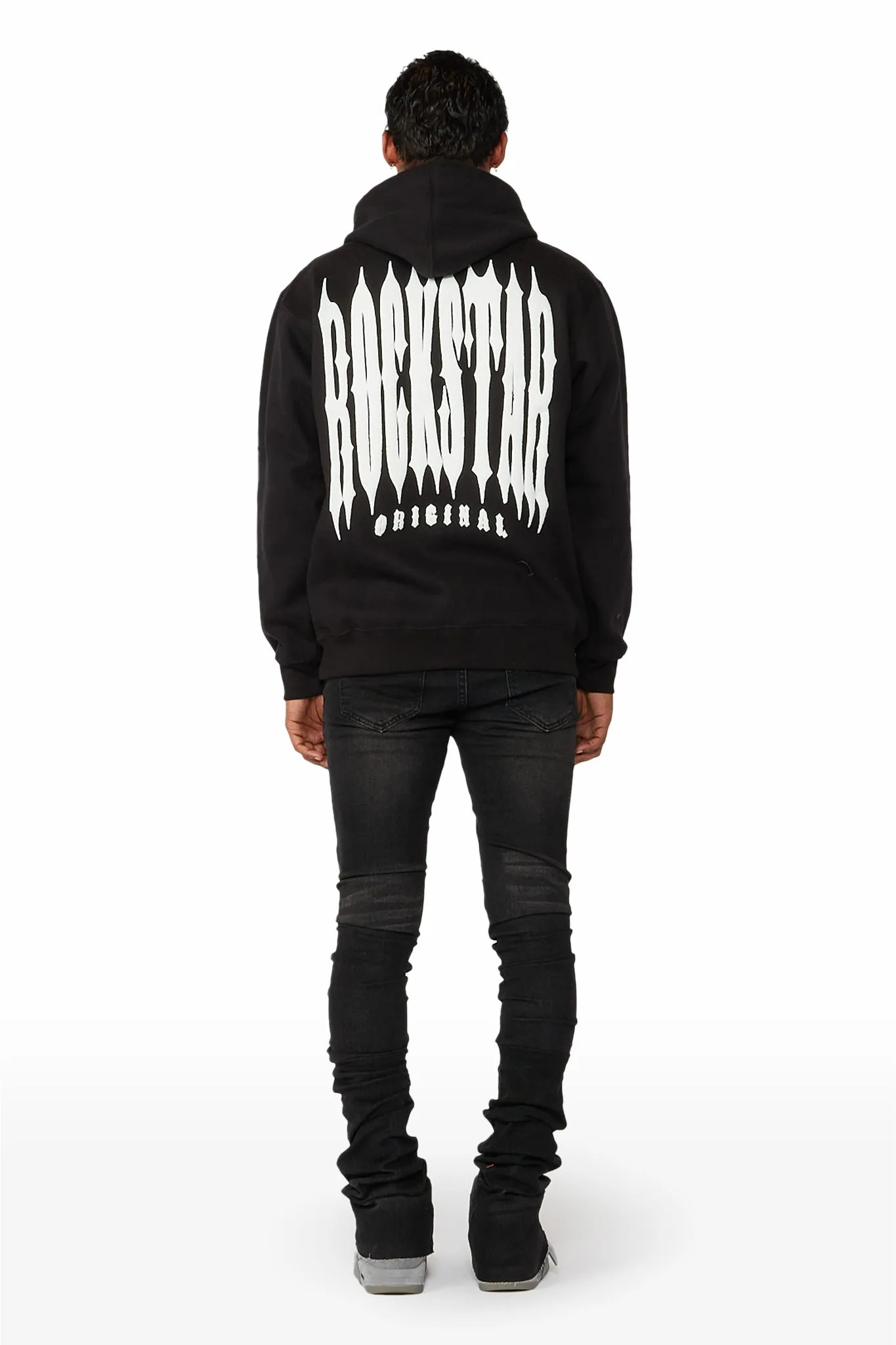 Skeller Black Graphic Hoodie sold by Rockstar Original product image thumbnail 5