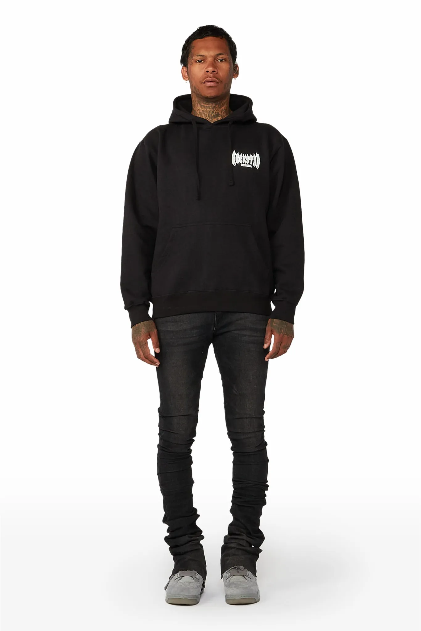 Skeller Black Graphic Hoodie sold by Rockstar Original product image thumbnail 3