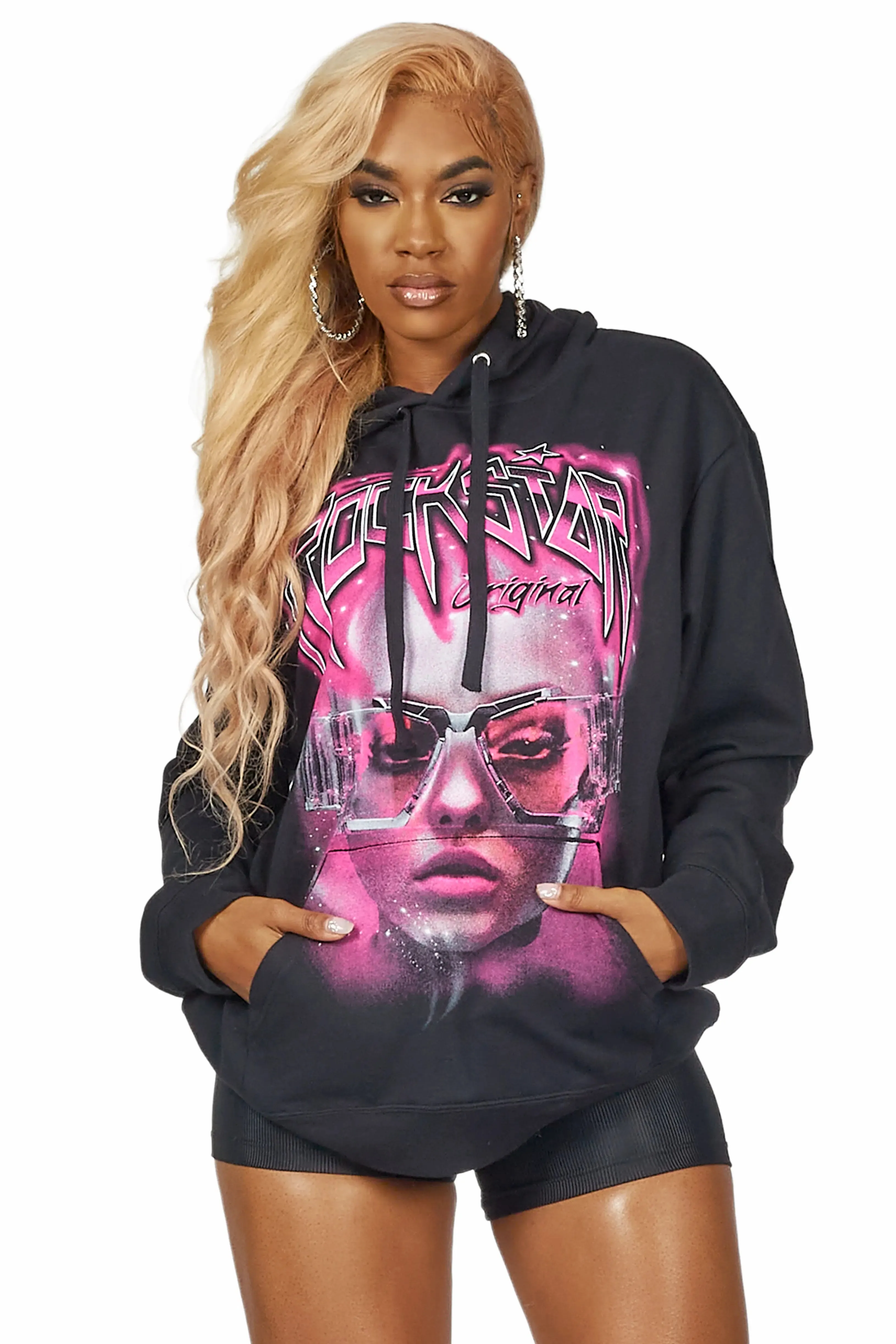 Kinai Black Oversized Hoodie sold by Rockstar Original