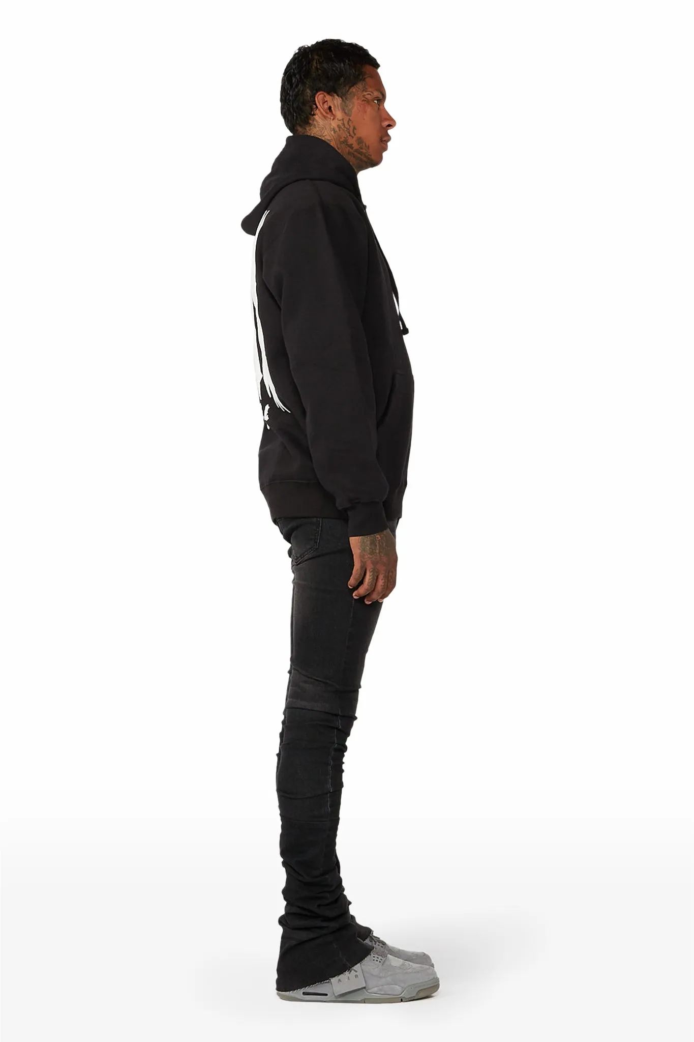 Skeller Black Graphic Hoodie sold by Rockstar Original product image thumbnail 4