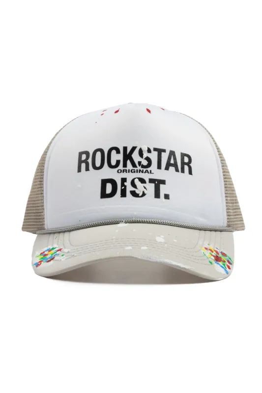 Neptune White/Light Grey Trucker Hat sold by Rockstar Original