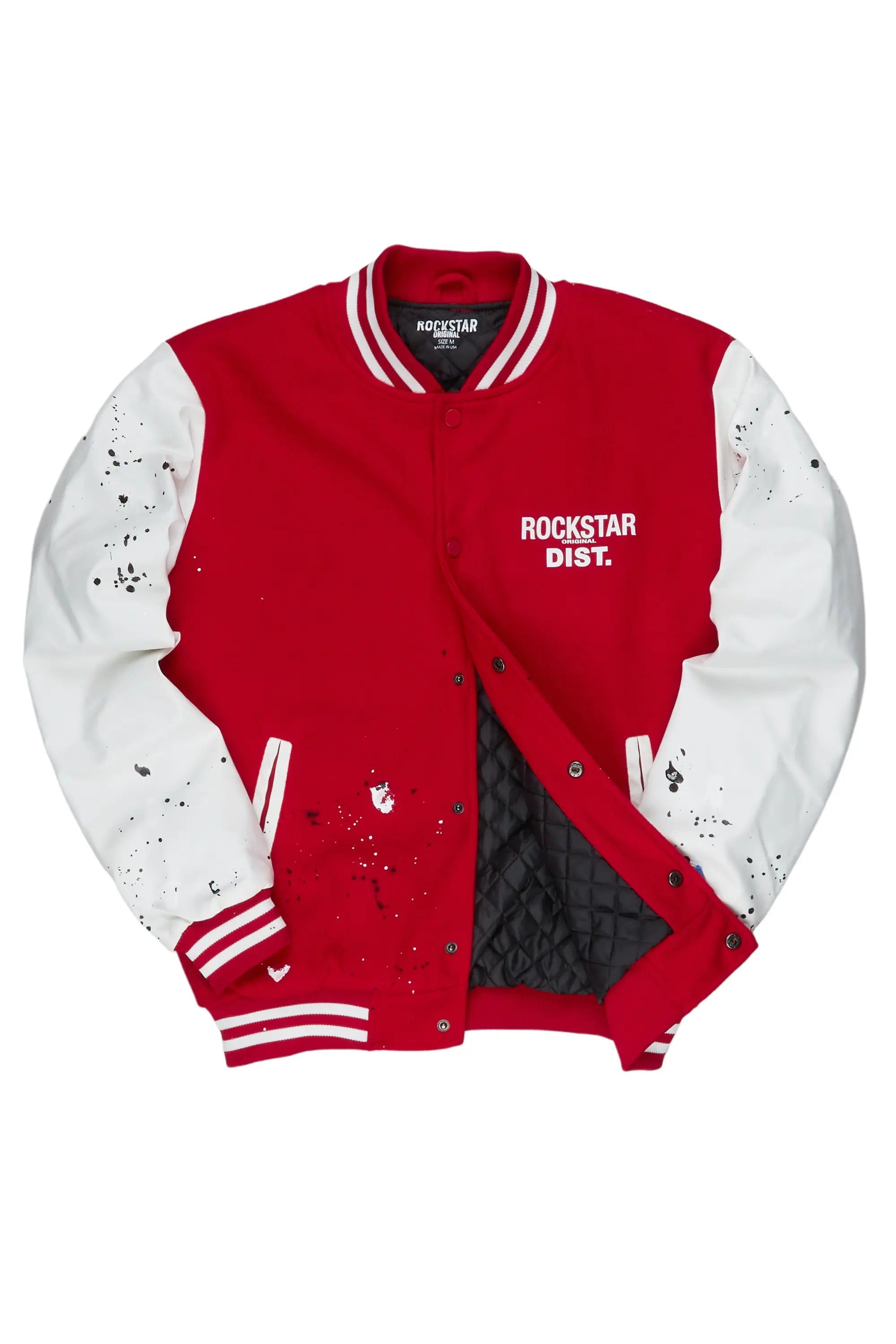 Boomer Red/White Varsity Jacket sold by Rockstar Original product image thumbnail 2