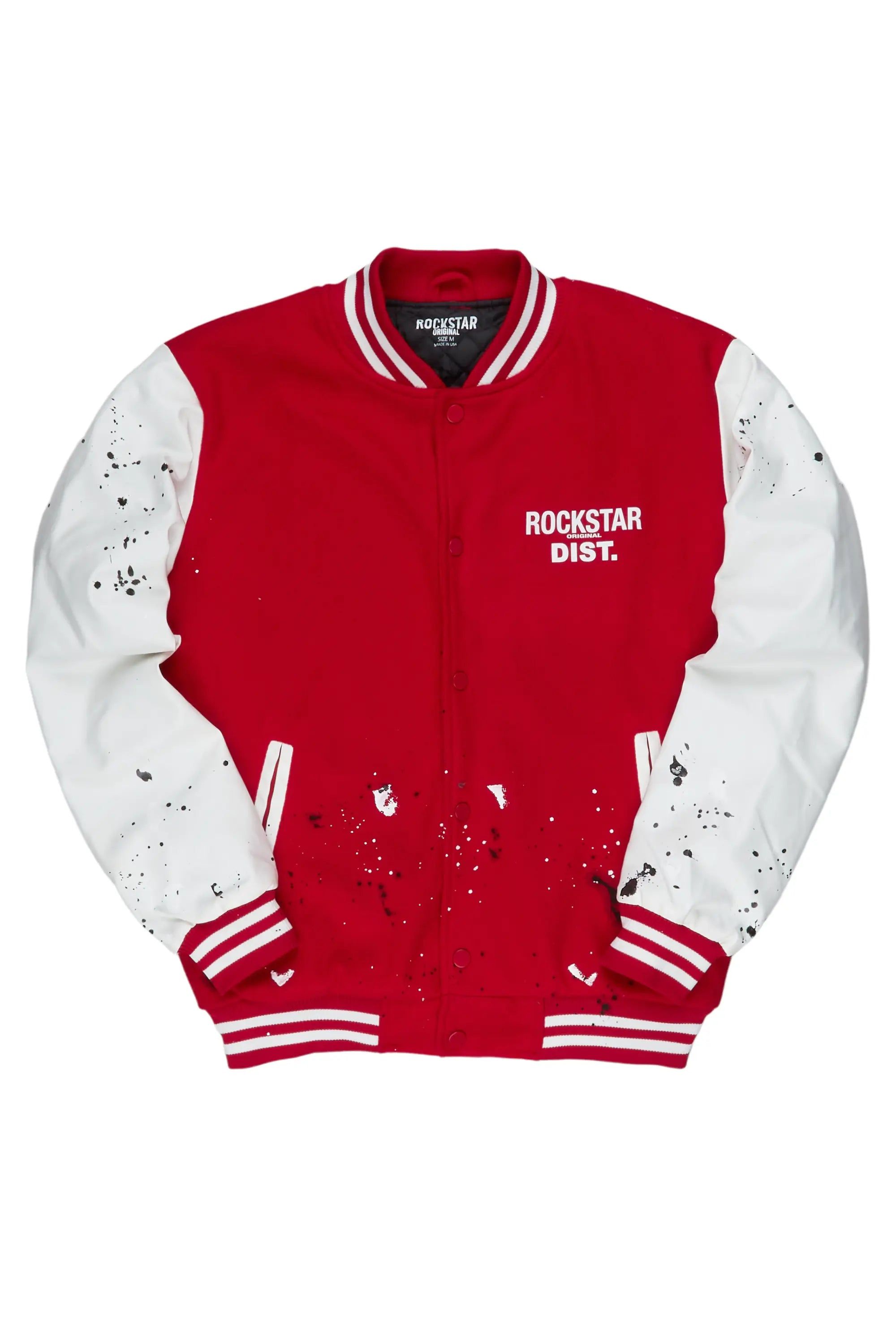 Boomer Red/White Varsity Jacket sold by Rockstar Original