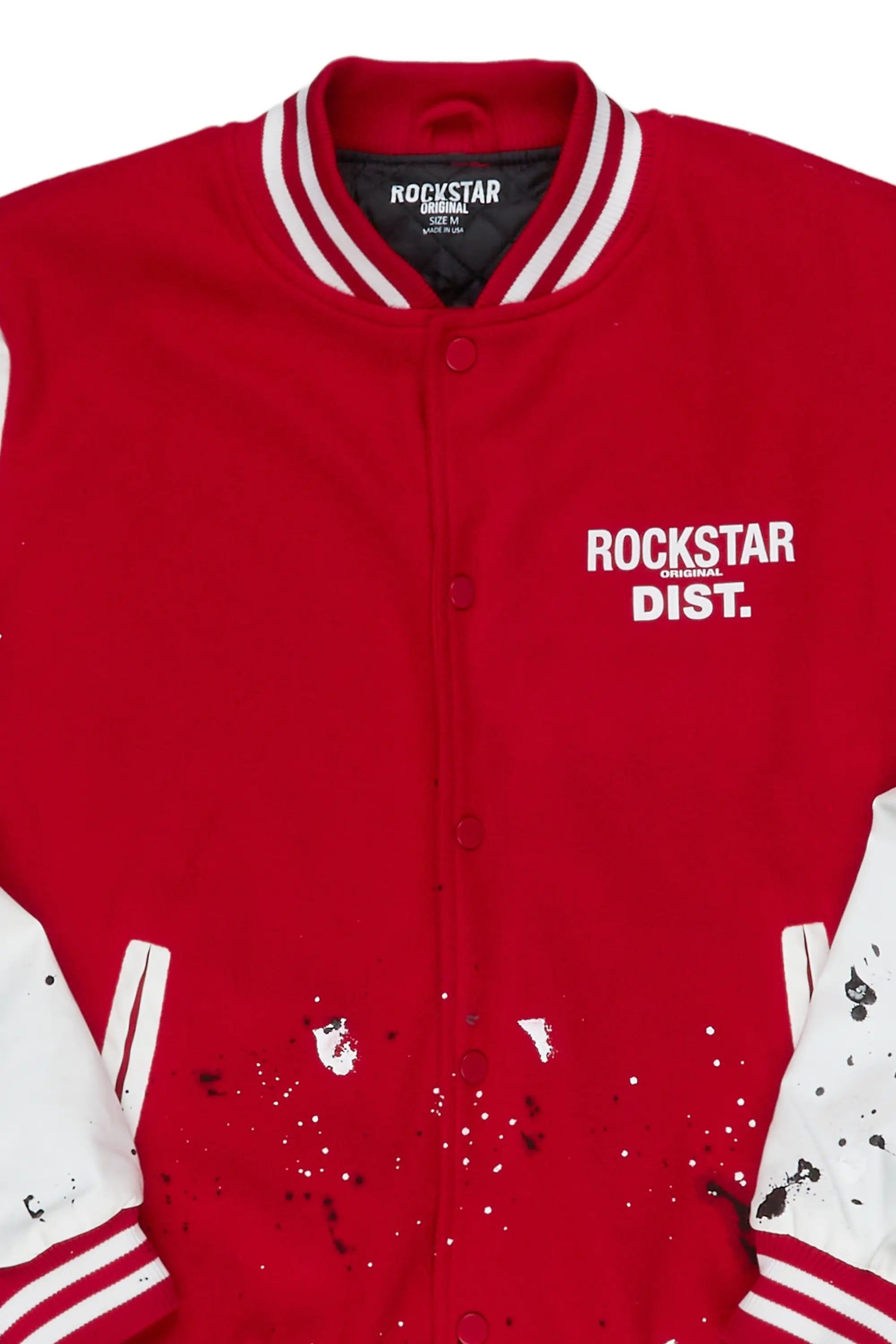 Boomer Red/White Varsity Jacket sold by Rockstar Original product image thumbnail 3