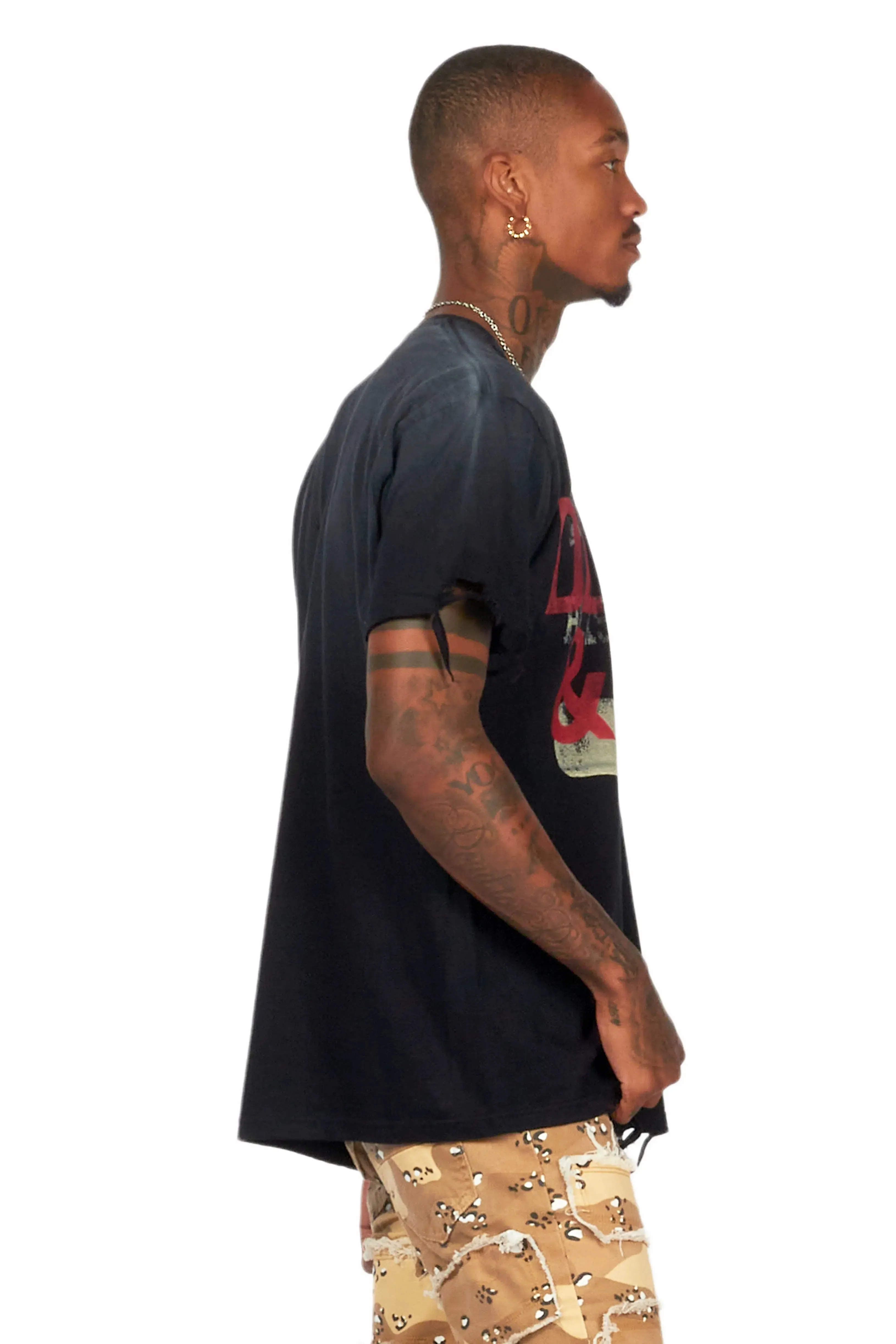 Magar Black Oversized Graphic T-Shirt sold by Rockstar Original product image thumbnail 3