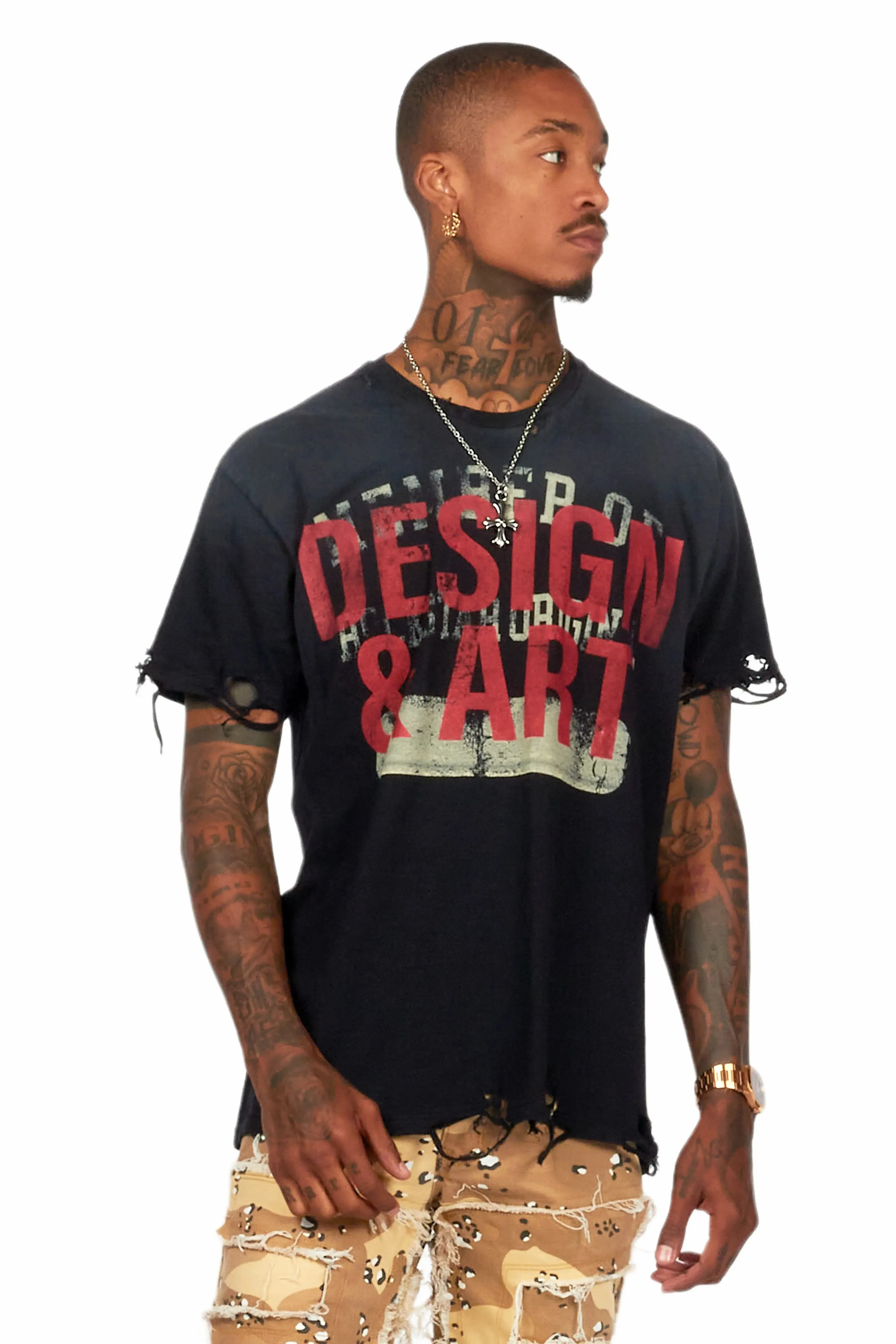 Magar Black Oversized Graphic T-Shirt sold by Rockstar Original product image thumbnail 2