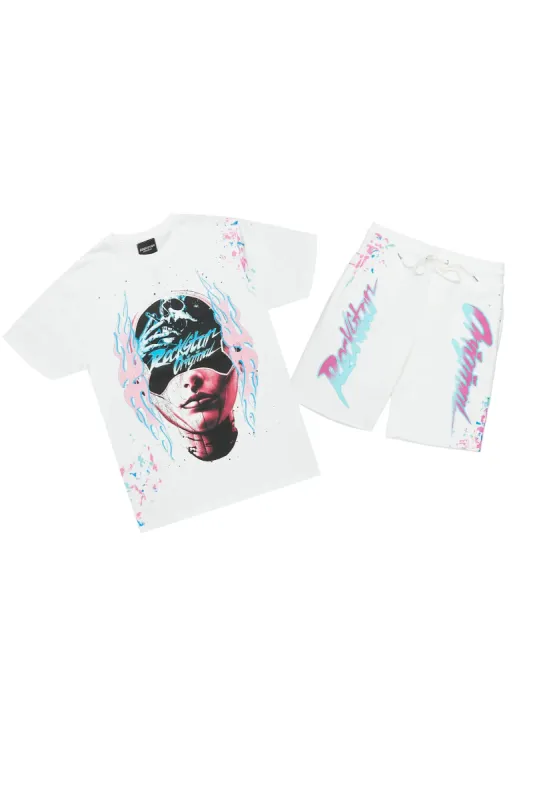 Adriaan White T-Shirt Short Set sold by Rockstar Original