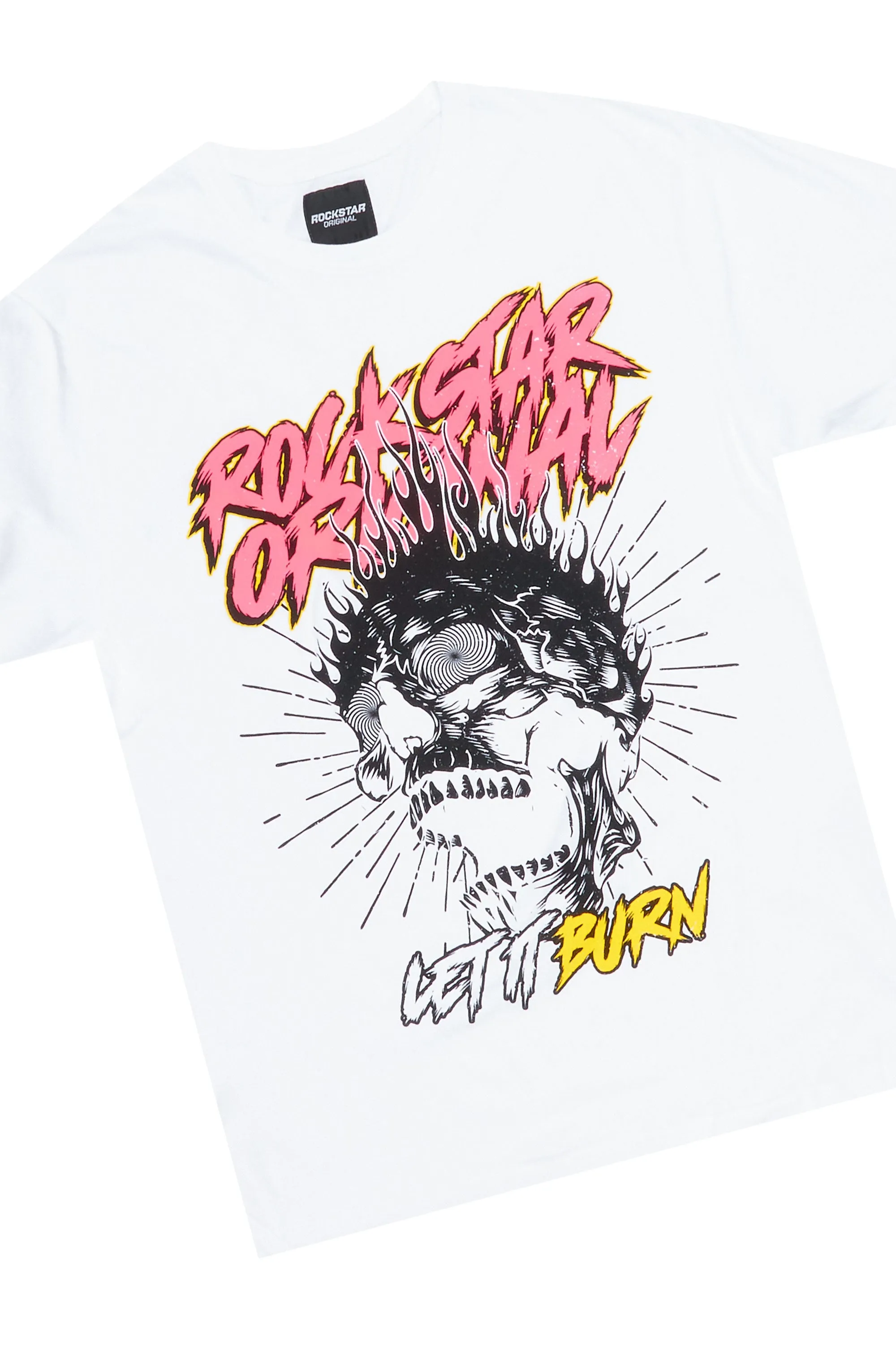 Zev White Graphic T-Shirt Short Set sold by Rockstar Original product image thumbnail 2