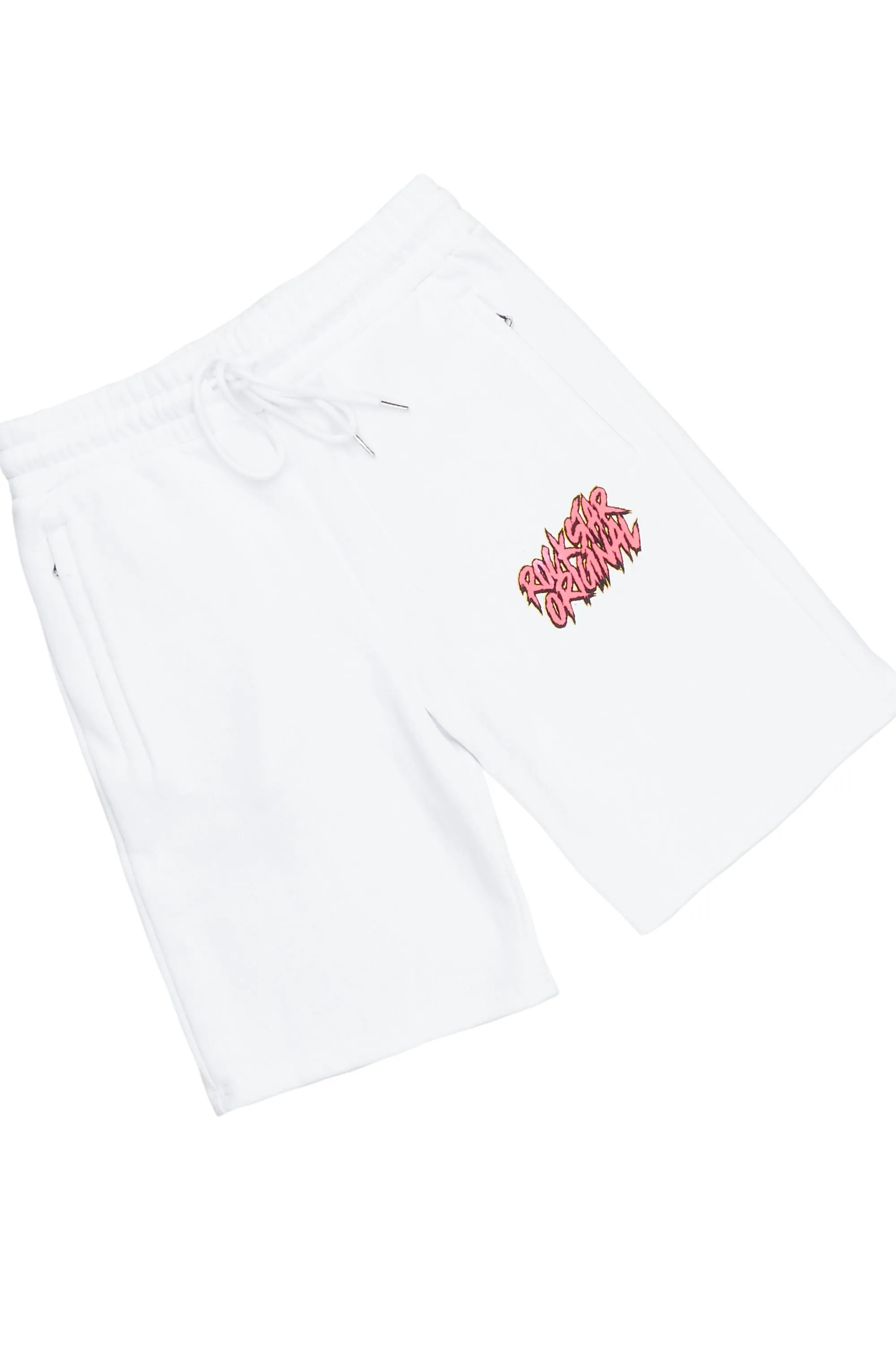 Zev White Graphic T-Shirt Short Set sold by Rockstar Original product image thumbnail 3
