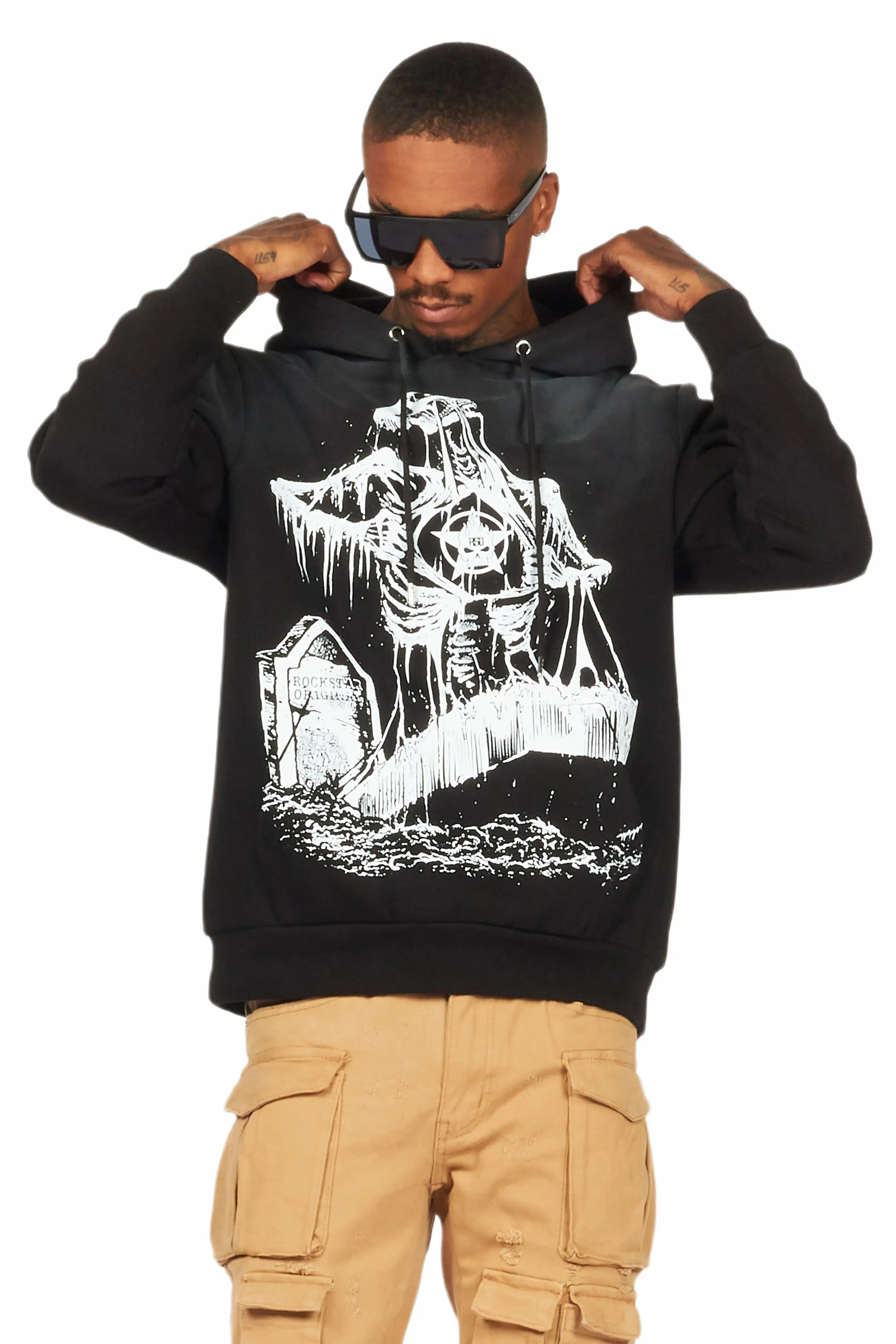 Brookwood Black Graphic Hoodie sold by Rockstar Original product image thumbnail 3