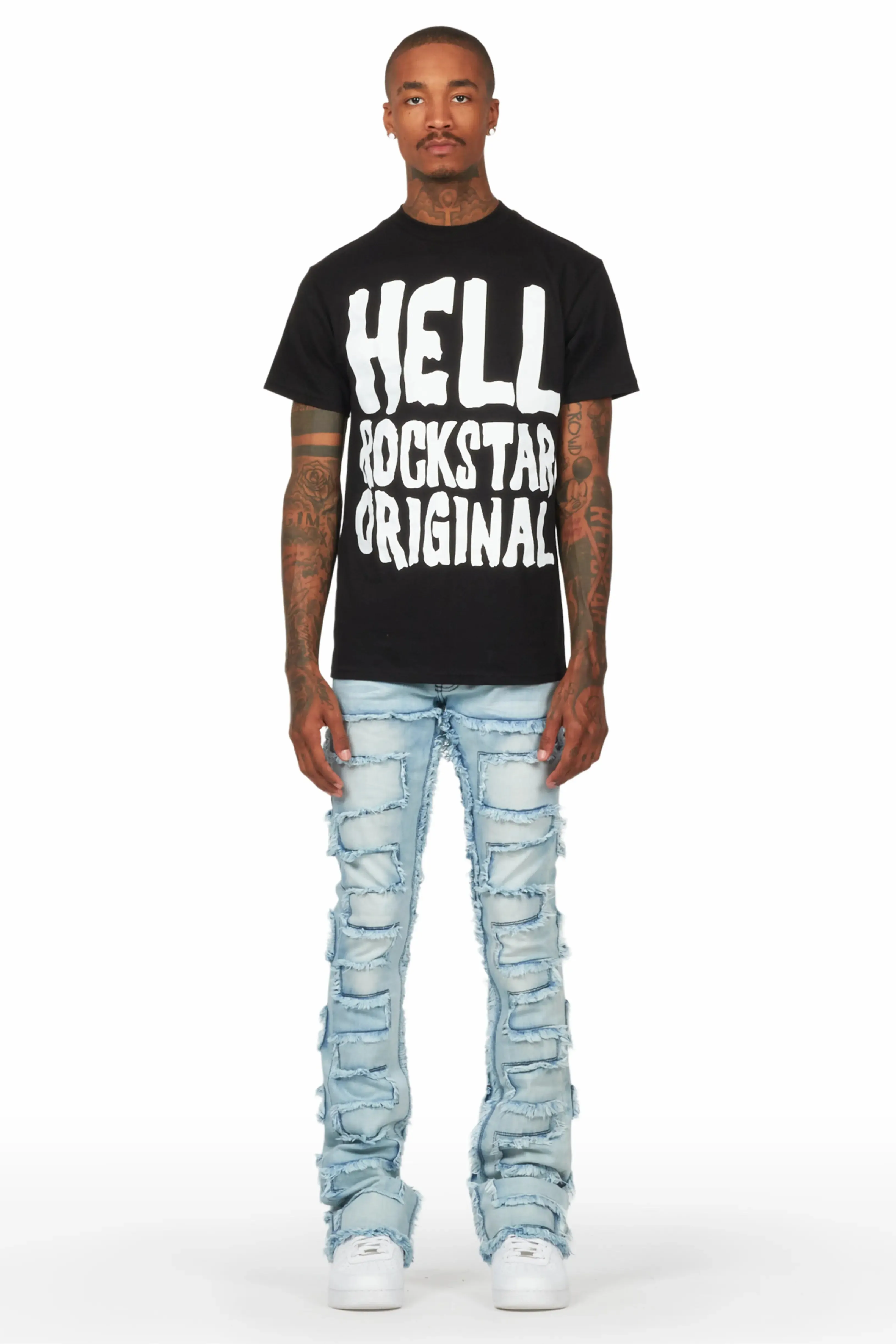 Arne Blue Stacked Flare Jean sold by Rockstar Original product image thumbnail 3