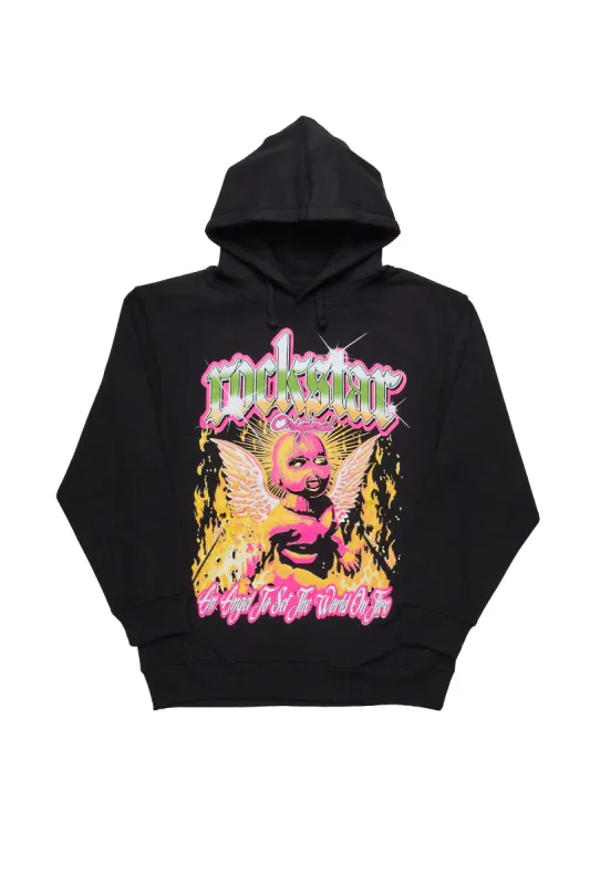 Sarayha Black Oversized Hoodie sold by Rockstar Original
