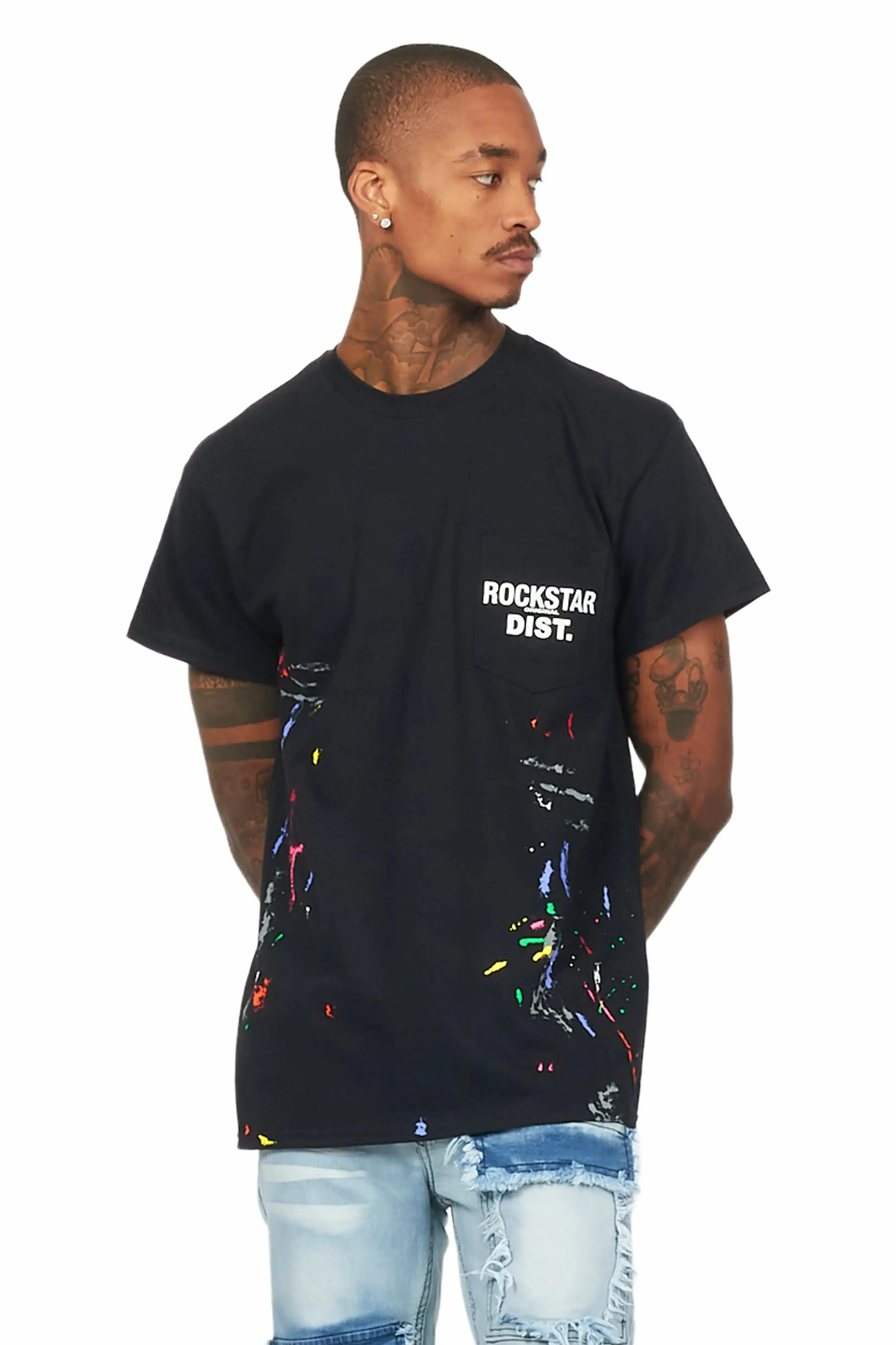 Pallas Black Graphic Pocket T-Shirt sold by Rockstar Original product image thumbnail 4