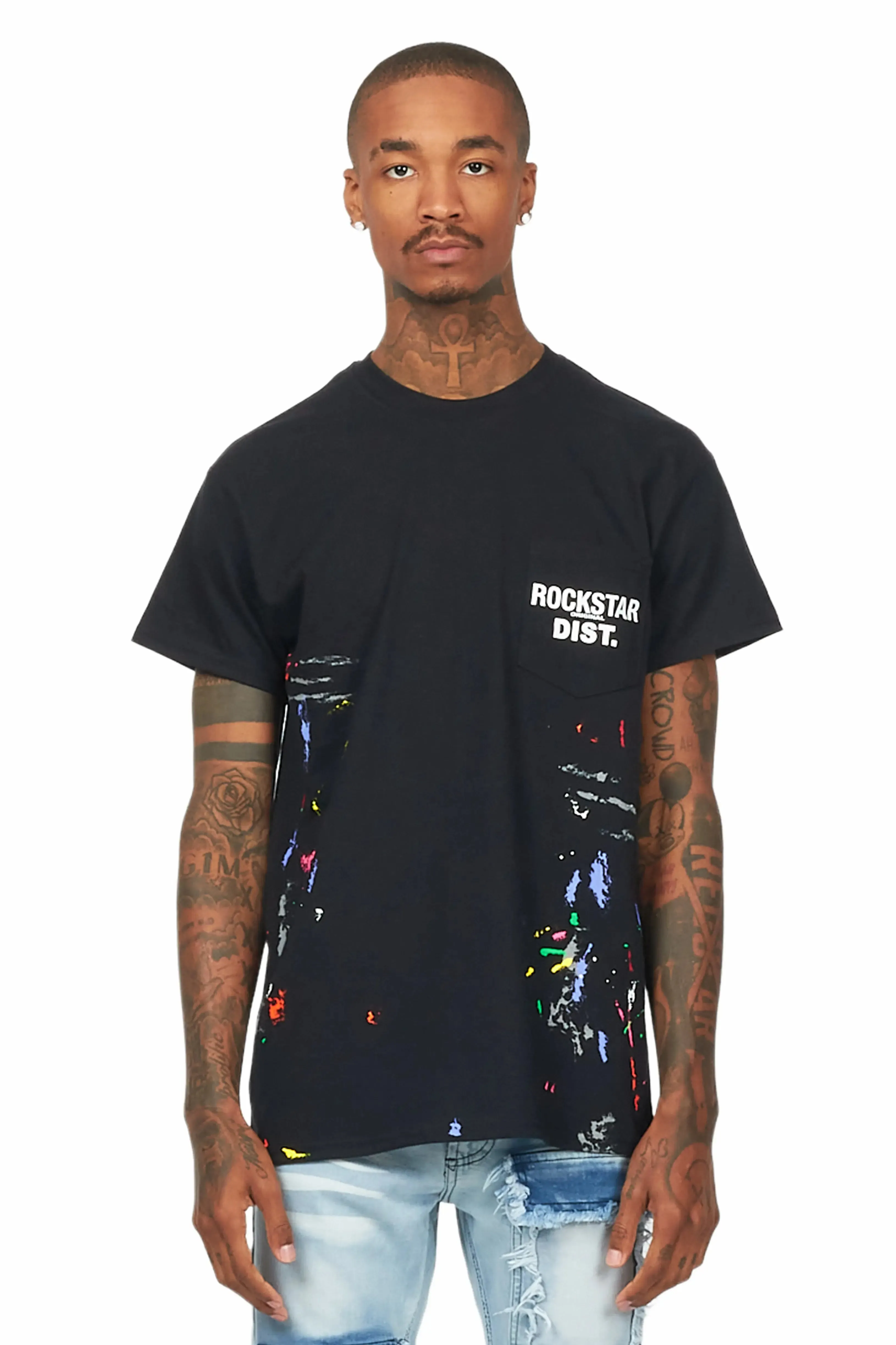 Pallas Black Graphic Pocket T-Shirt sold by Rockstar Original