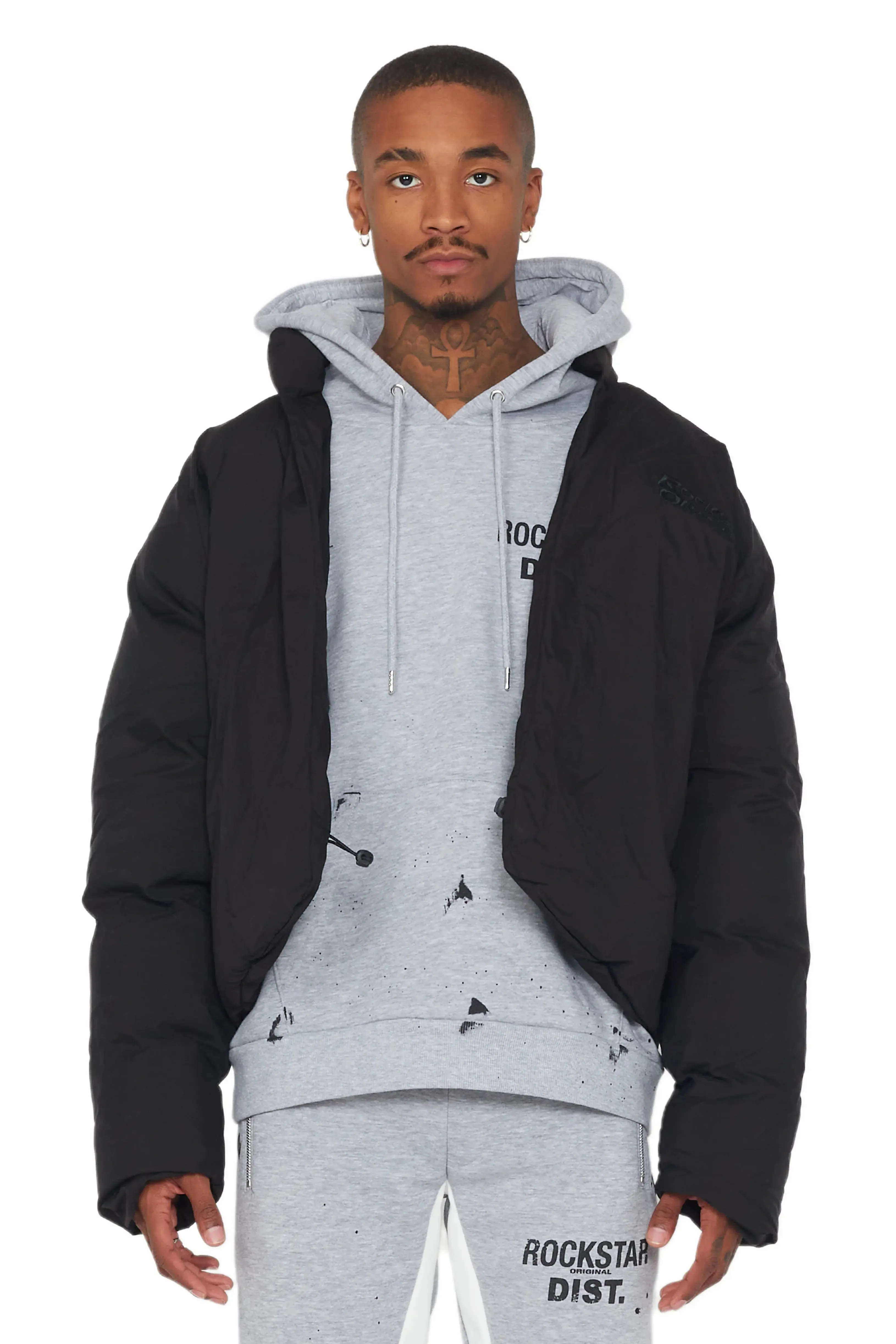 Damien Black Puffer Jacket sold by Rockstar Original