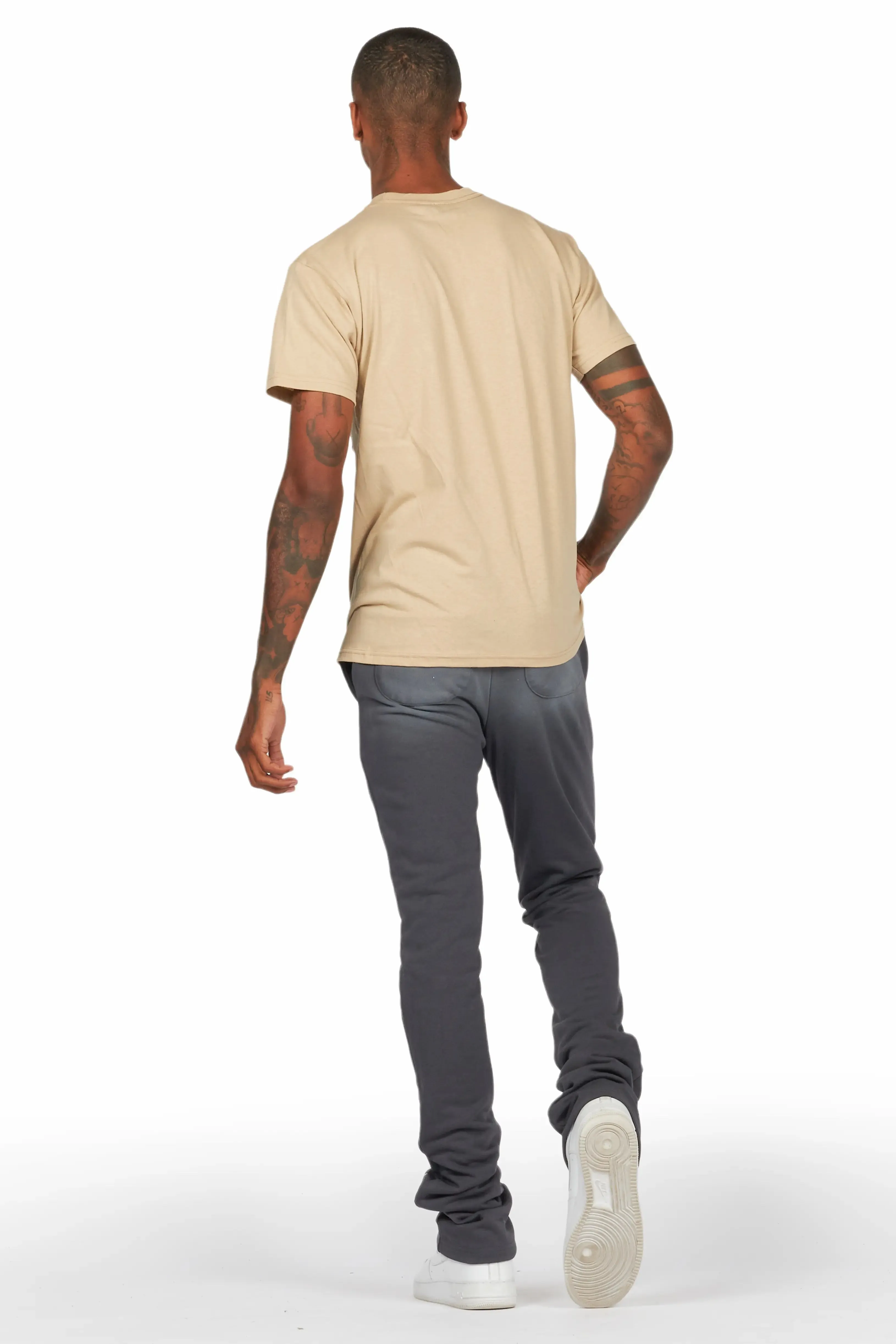 Damini Charcoal Patchwork Stacked Flare Pants sold by Rockstar Original product image thumbnail 5