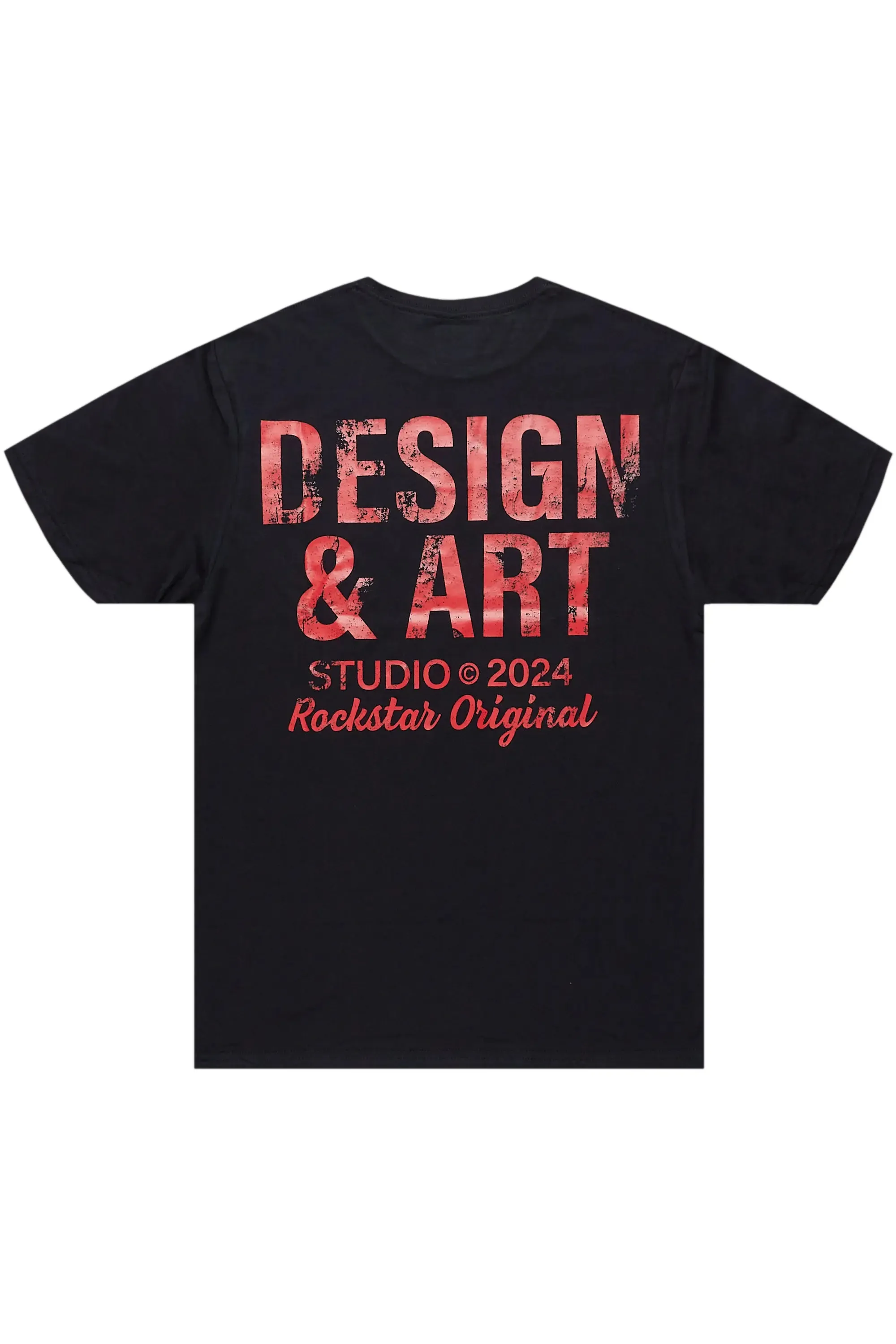 Mancha Black/Red Graphic T-Shirt sold by Rockstar Original product image thumbnail 3