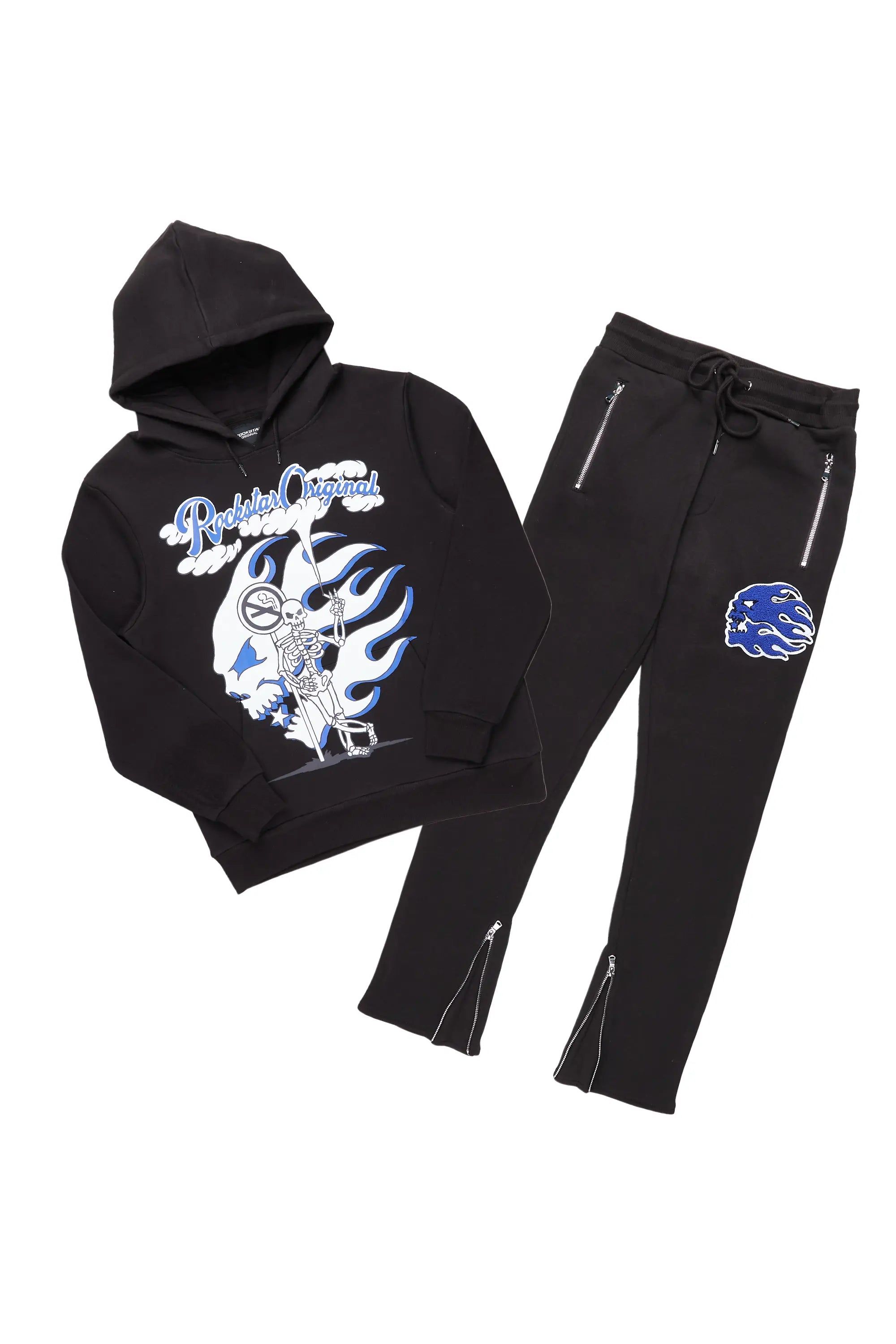 Percy Black Slim Fit Track Set sold by Rockstar Original product image thumbnail 2