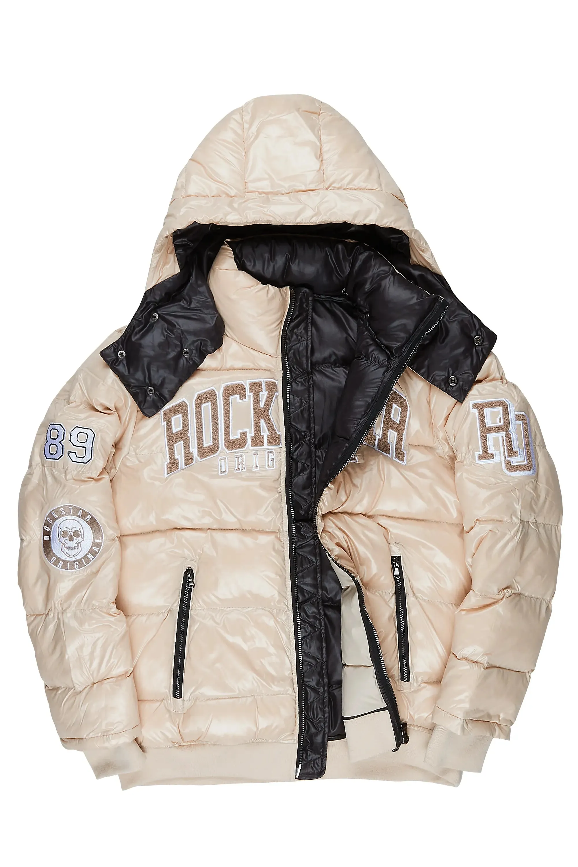 Cortland Beige Heavy Puffer Jacket sold by Rockstar Original