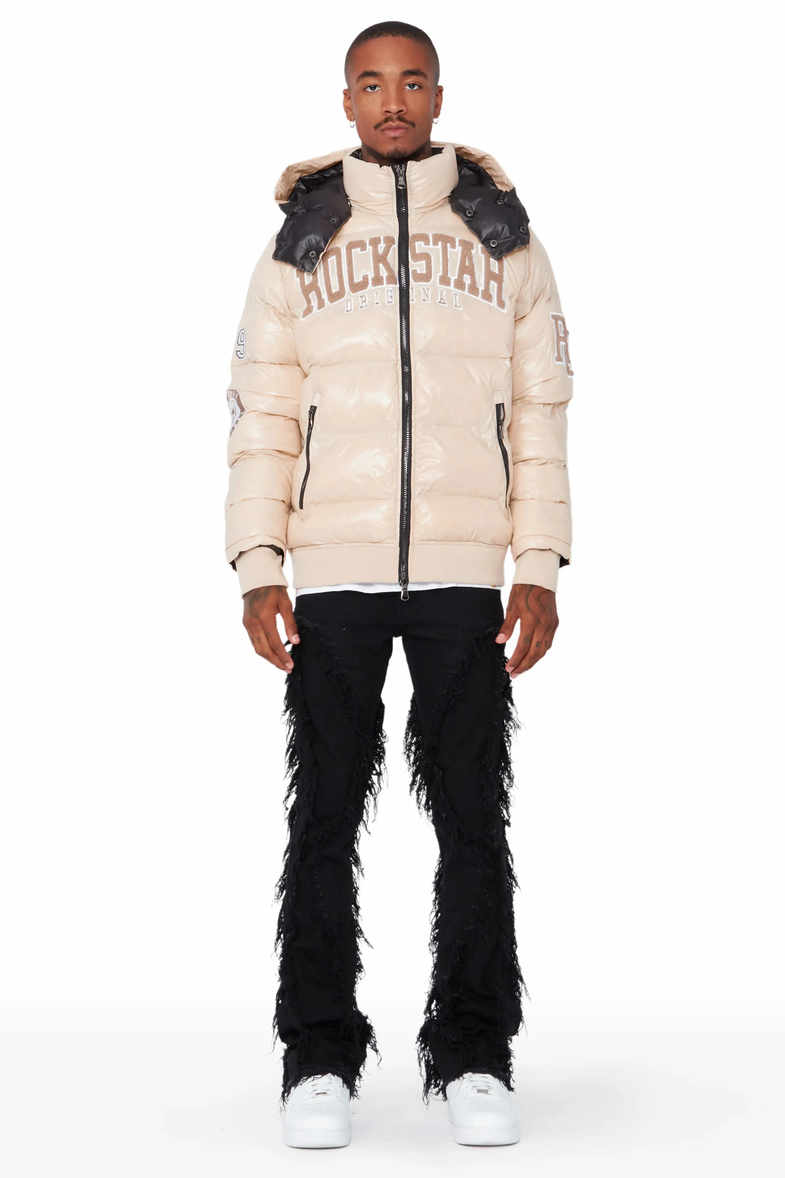 Cortland Beige Heavy Puffer Jacket sold by Rockstar Original product image thumbnail 4