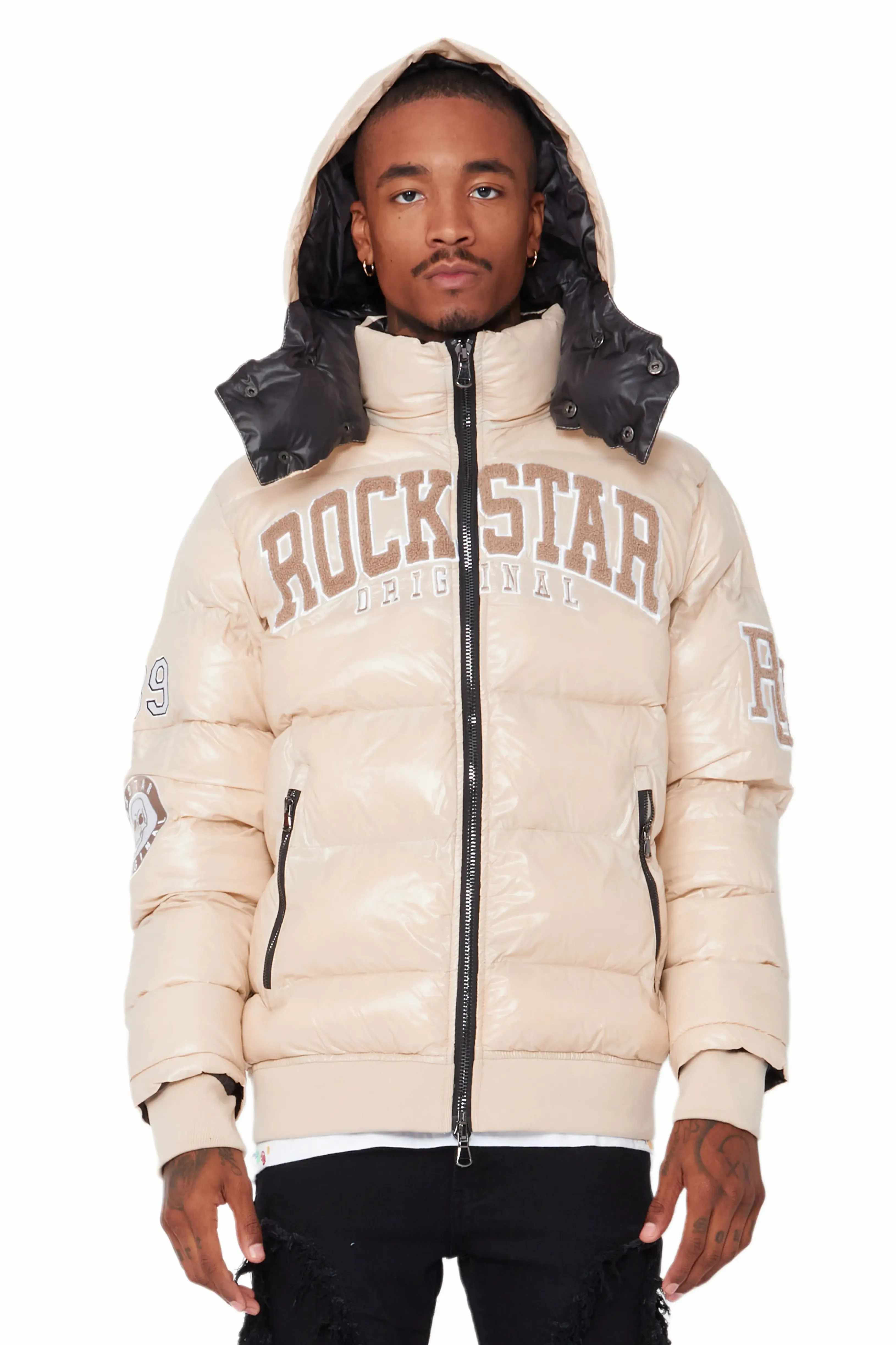 Cortland Beige Heavy Puffer Jacket sold by Rockstar Original product image thumbnail 5