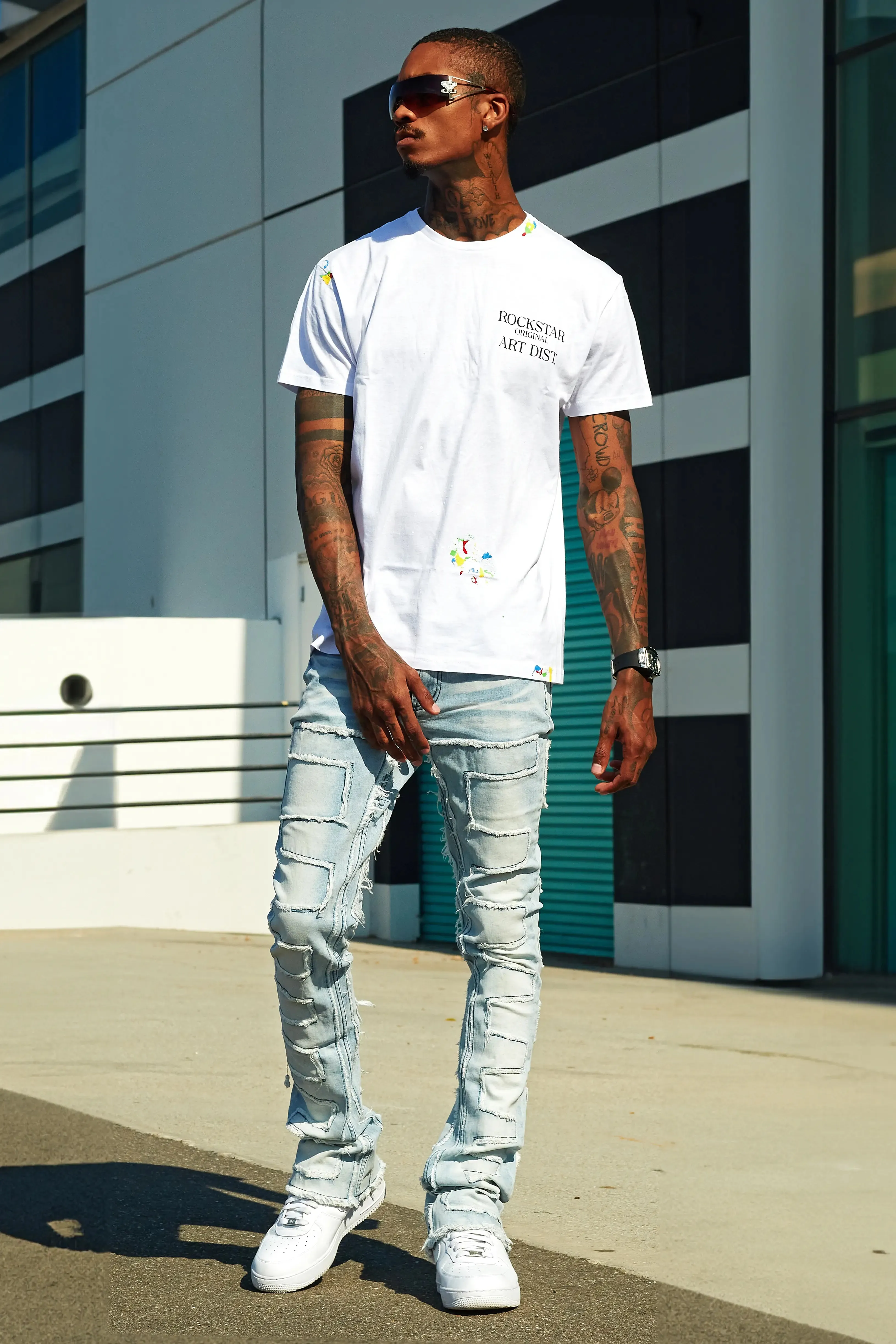 Shake Light Blue Stacked Flare Jean sold by Rockstar Original product image thumbnail 2