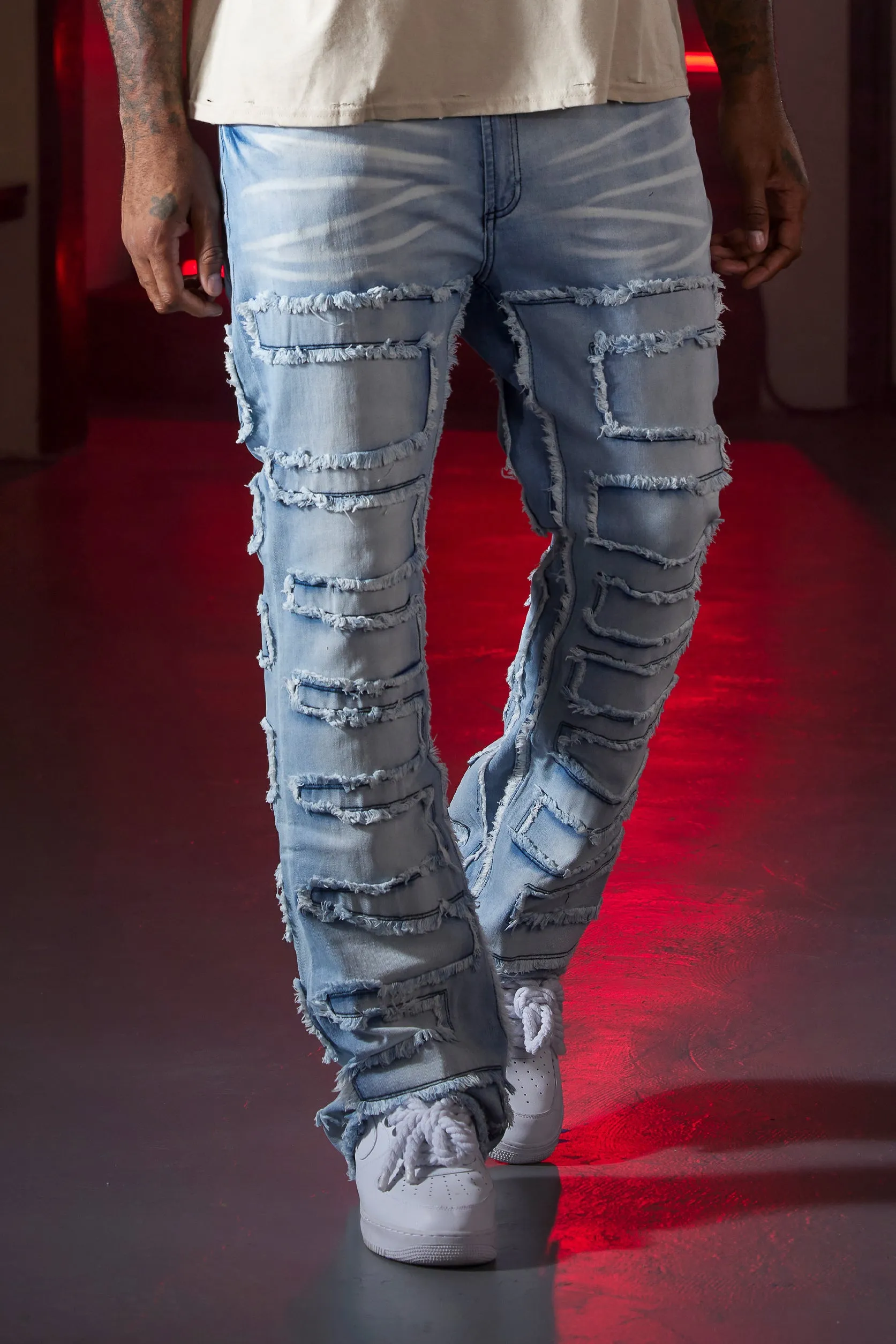 Shake Light Blue Stacked Flare Jean sold by Rockstar Original product image thumbnail 5