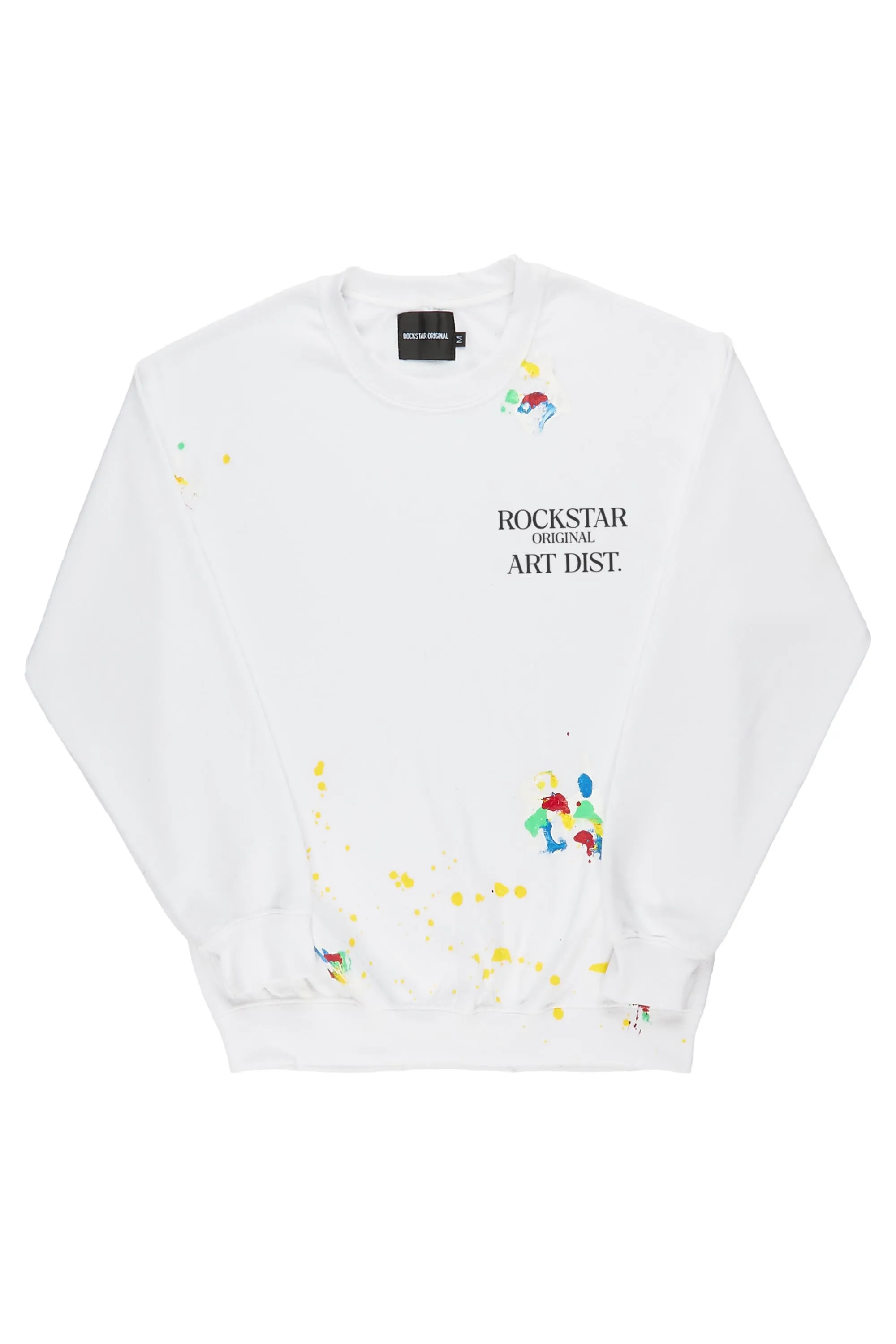 Rockstar Art Dist. White Crewneck sold by Rockstar Original