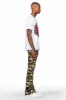 Duggar Green Camo Cargo Stacked Flare Jean sold by Rockstar Original