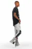 Vinson Dark Grey Patchwork Super Stacked Flare Jean sold by Rockstar Original