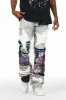 Vinson Dark Grey Patchwork Super Stacked Flare Jean sold by Rockstar Original