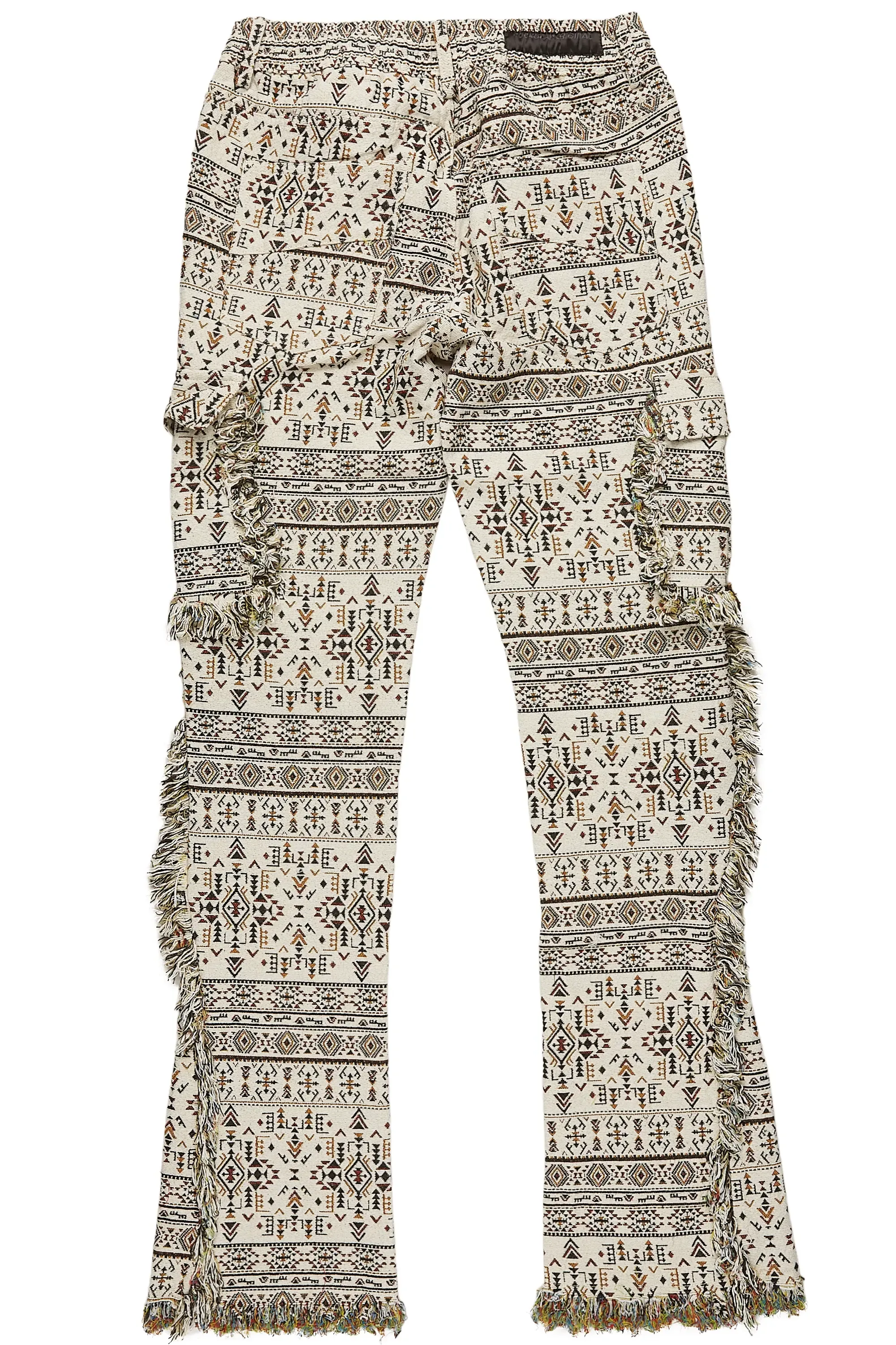 Ayami Beige Slim Tapestry Flare Pants sold by Rockstar Original product image thumbnail 4