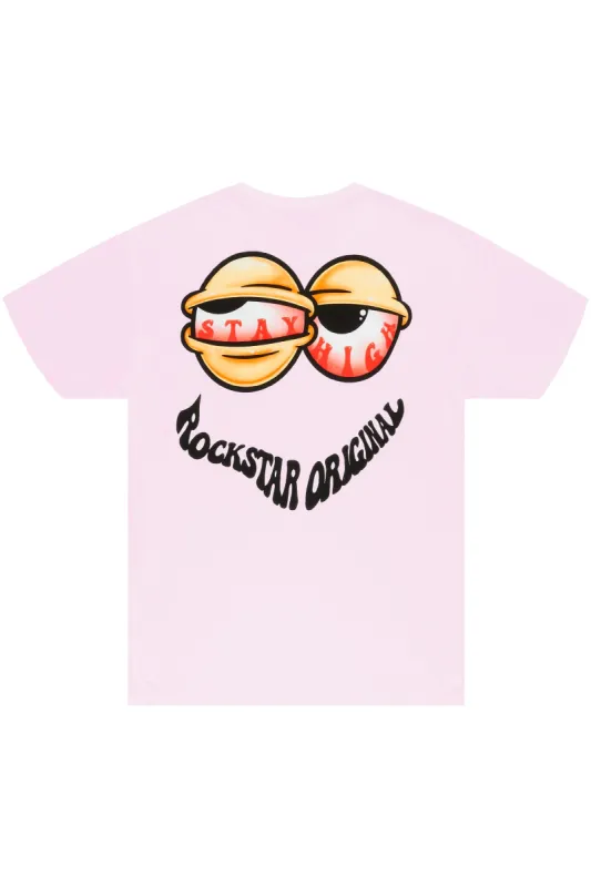 Highya Light Pink Graphic T-Shirt made by Rockstar Original